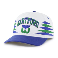 HARTFORD WHALERS VINTAGE DIAMOND CUT '47 HITCH WHITE