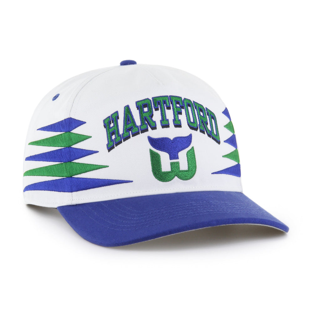 HARTFORD WHALERS VINTAGE DIAMOND CUT '47 HITCH WHITE