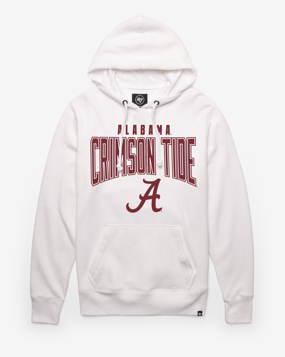 ALABAMA CRIMSON TIDE TEAM ELEMENTS ARCH '47 HEADLINE HOOD WHITE WASH