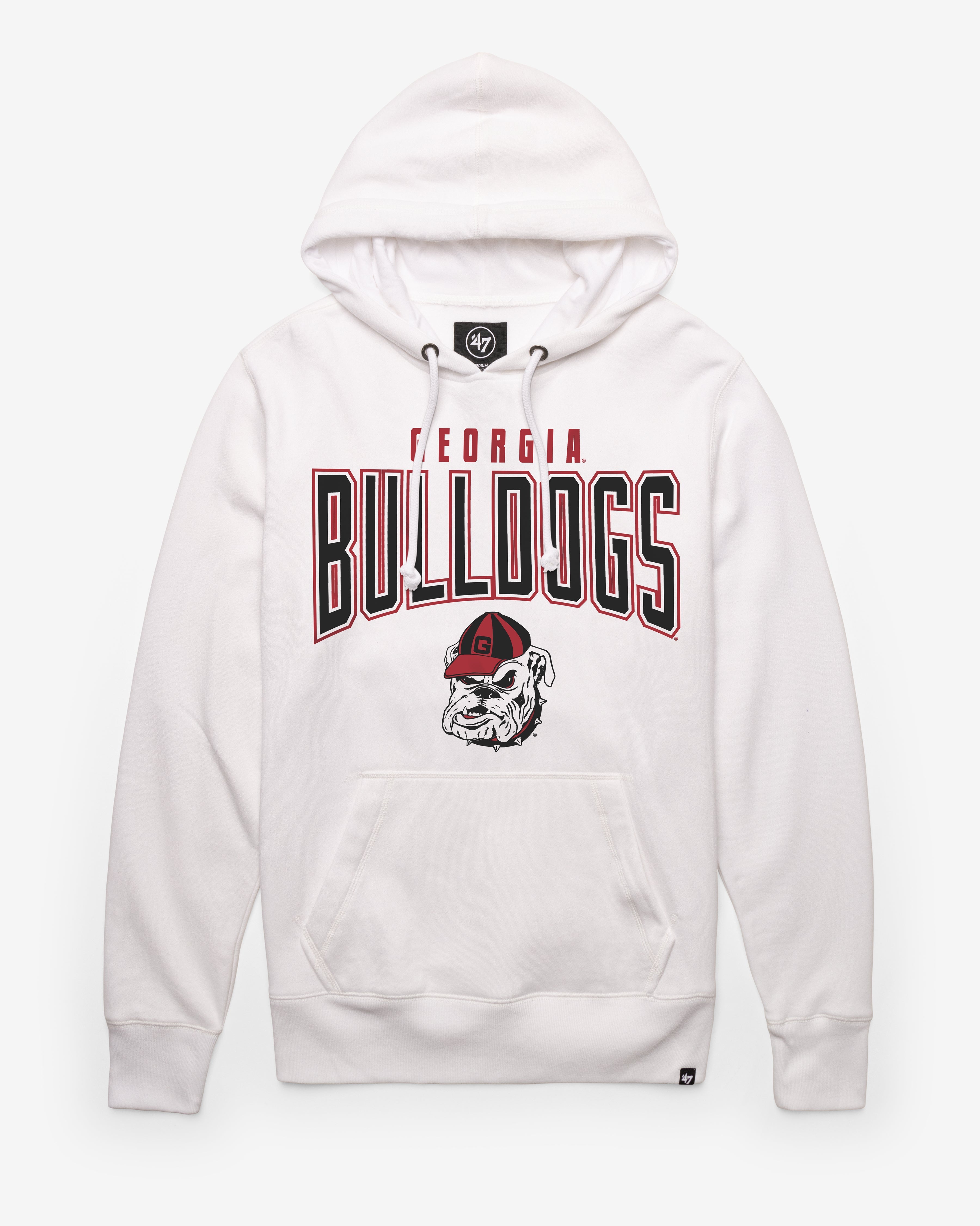 GEORGIA BULLDOGS TEAM ELEMENTS ARCH '47 HEADLINE HOOD WHITE WASH