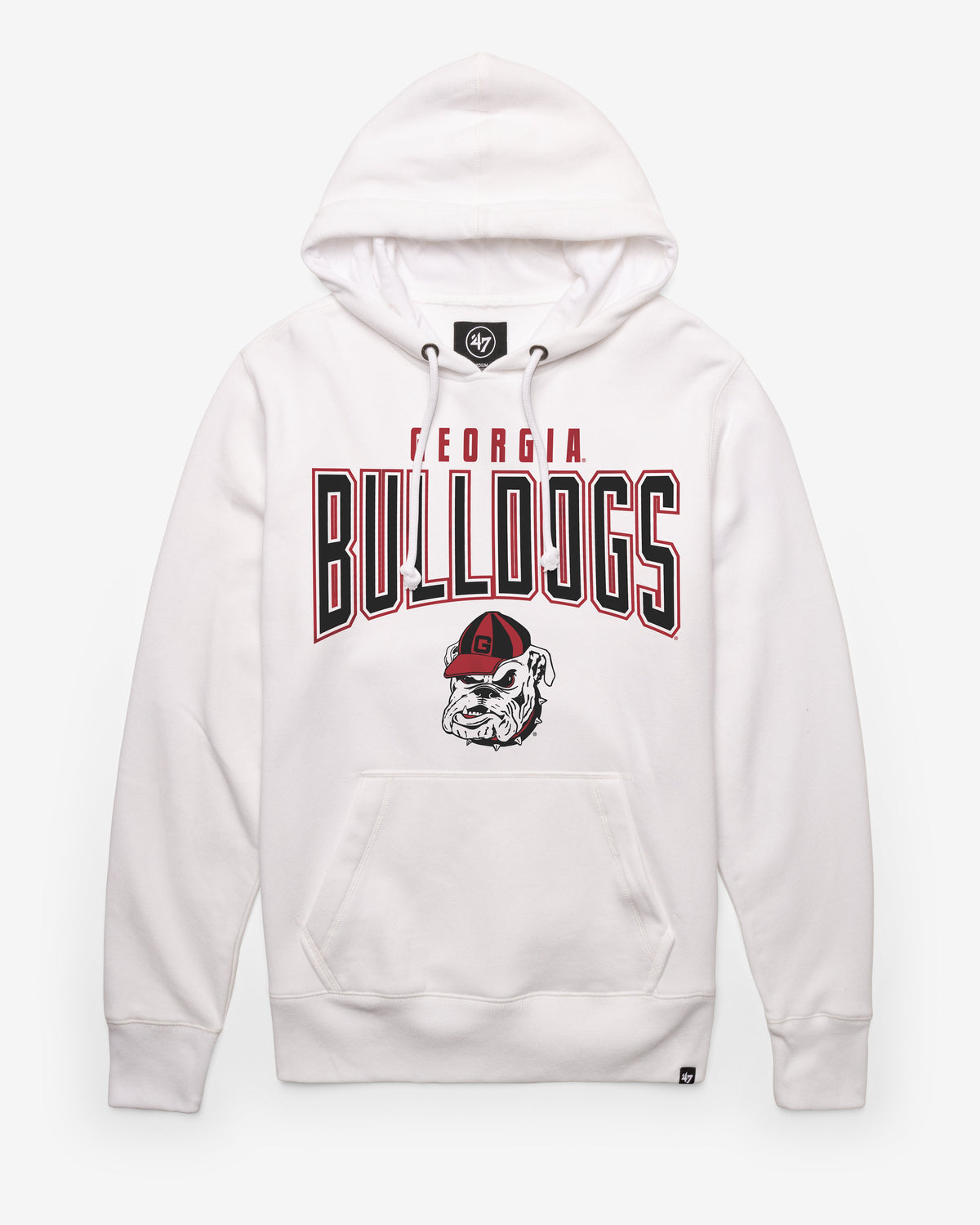 GEORGIA BULLDOGS TEAM ELEMENTS ARCH '47 HEADLINE HOOD WHITE WASH