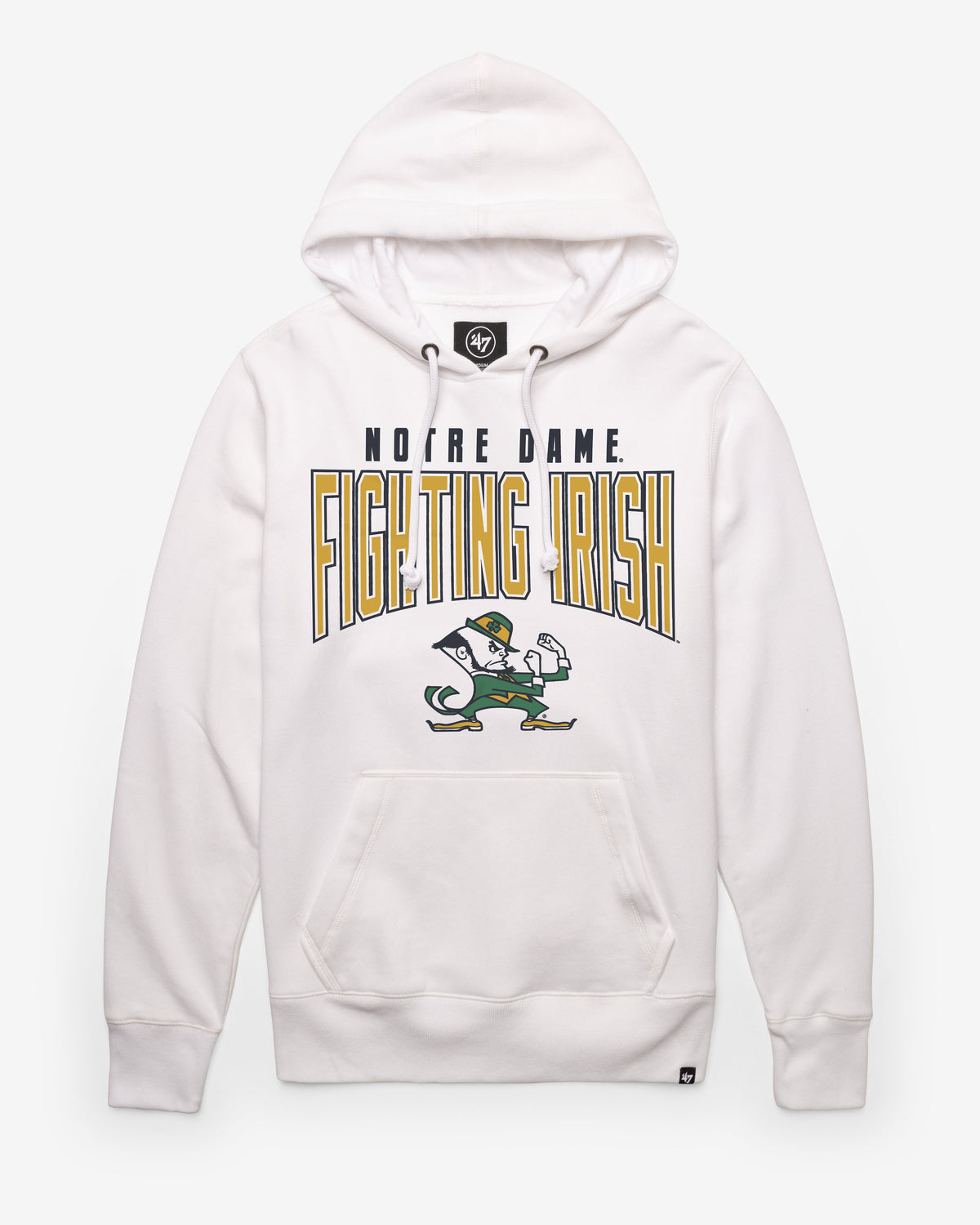 NOTRE DAME FIGHTING IRISH TEAM ELEMENTS '47 ARCH HEADLINE HOOD WHITE WASH