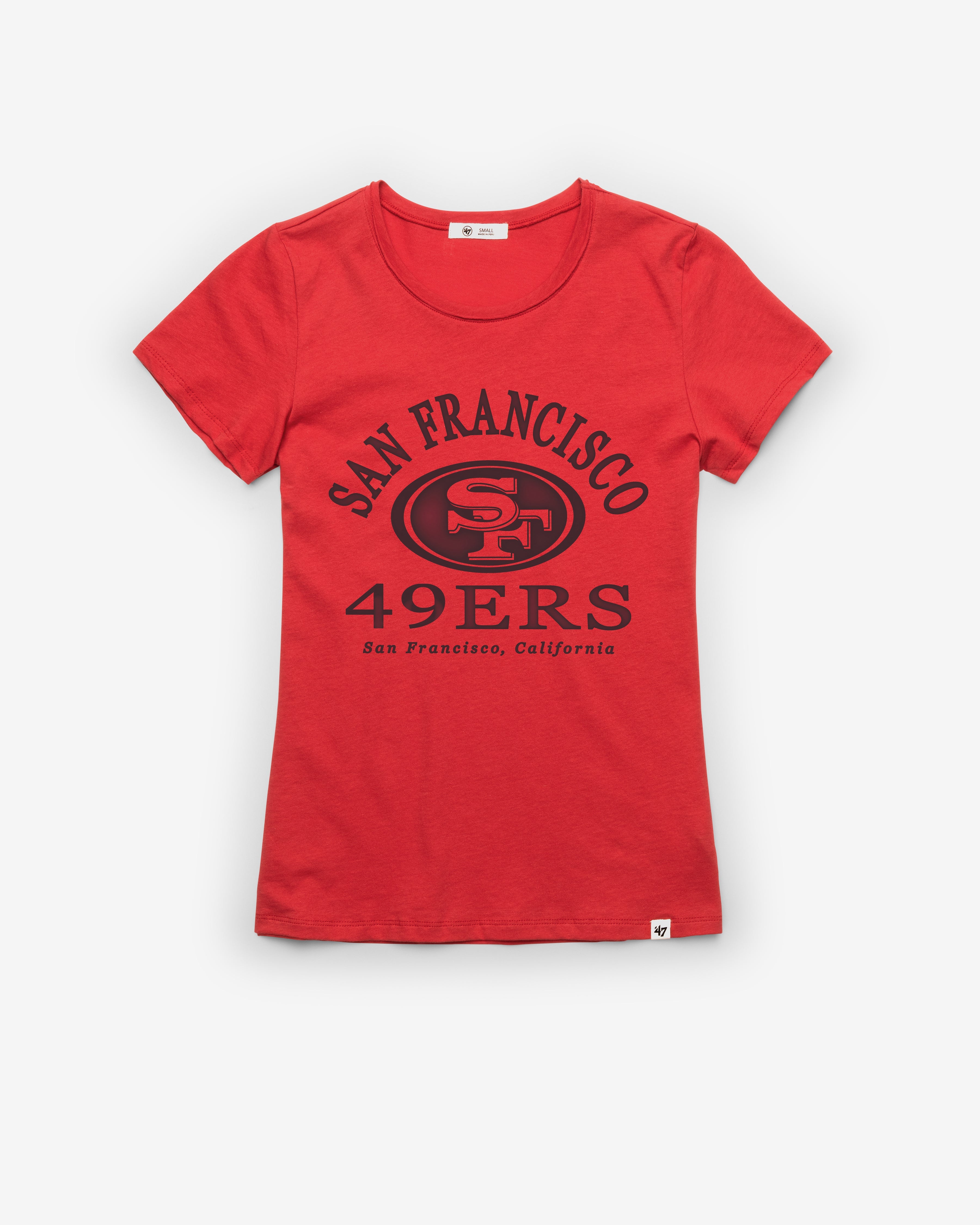 SAN FRANCISCO 49ERS FRESH START '47 FRANKIE TEE WOMENS RACER RED