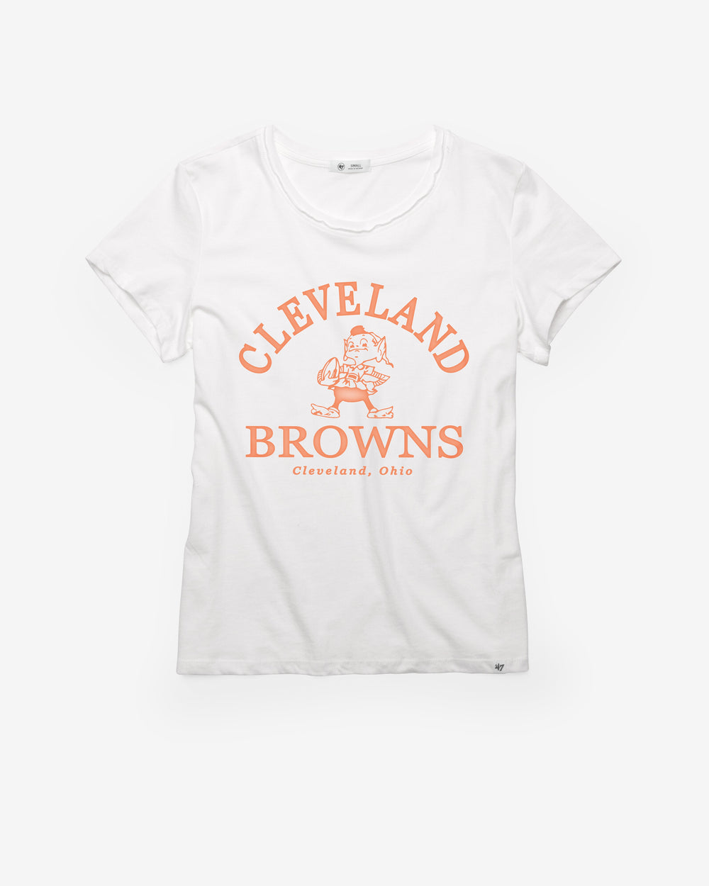 CLEVELAND BROWNS HISTORIC FRESH START '47 FRANKIE TEE WOMENS WHITE WASH