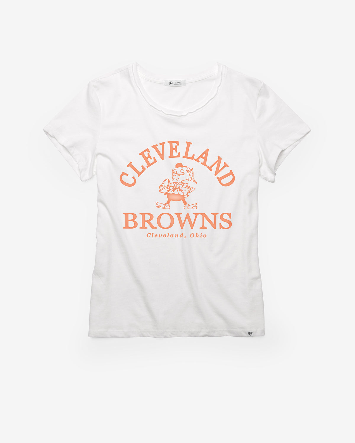 CLEVELAND BROWNS HISTORIC FRESH START '47 FRANKIE TEE WOMENS WHITE WASH