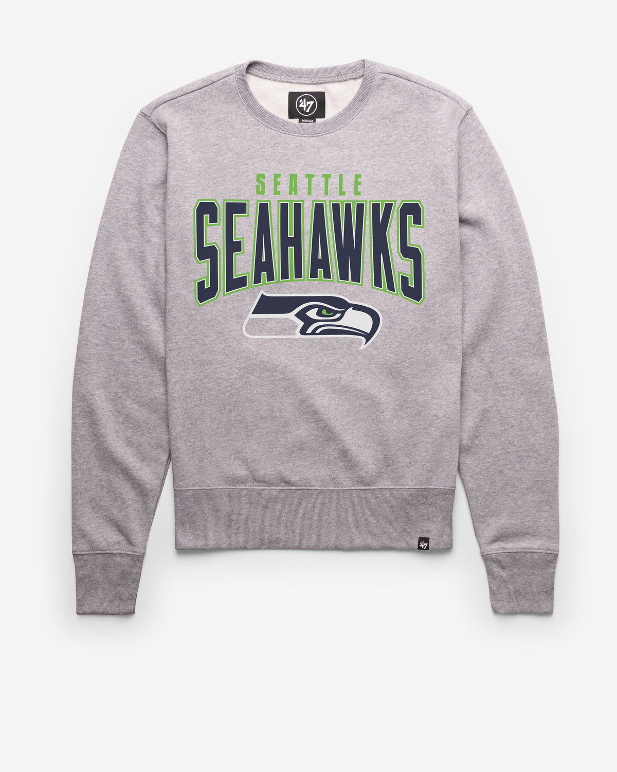 SEATTLE SEAHAWKS TEAM ELEMENTS ARCH '47 HEADLINE CREW SLATE GREY
