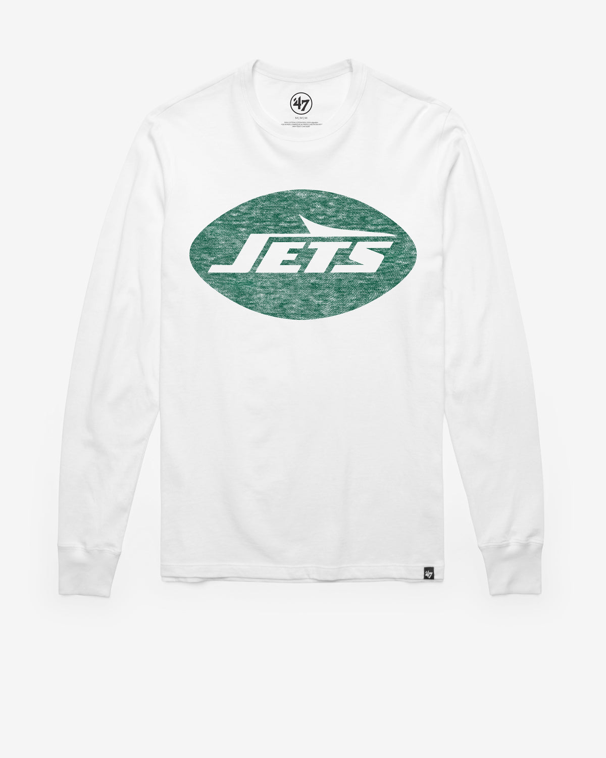 NEW YORK JETS PREMIER '47 FRANKLIN LONG SLEEVE TEE WHITE WASH