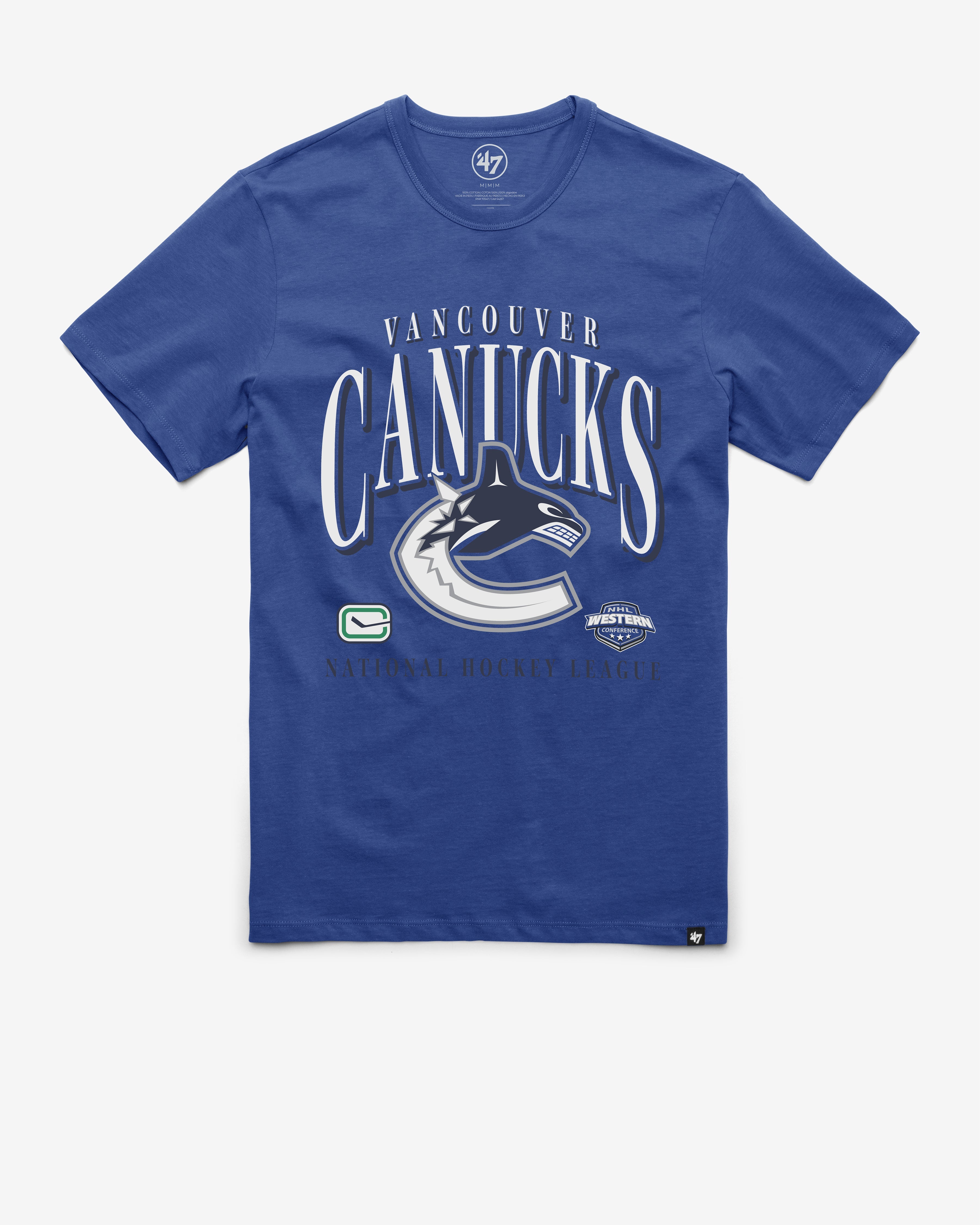 VANCOUVER CANUCKS CREASE '47 FRANKLIN TEE JETTY BLUE