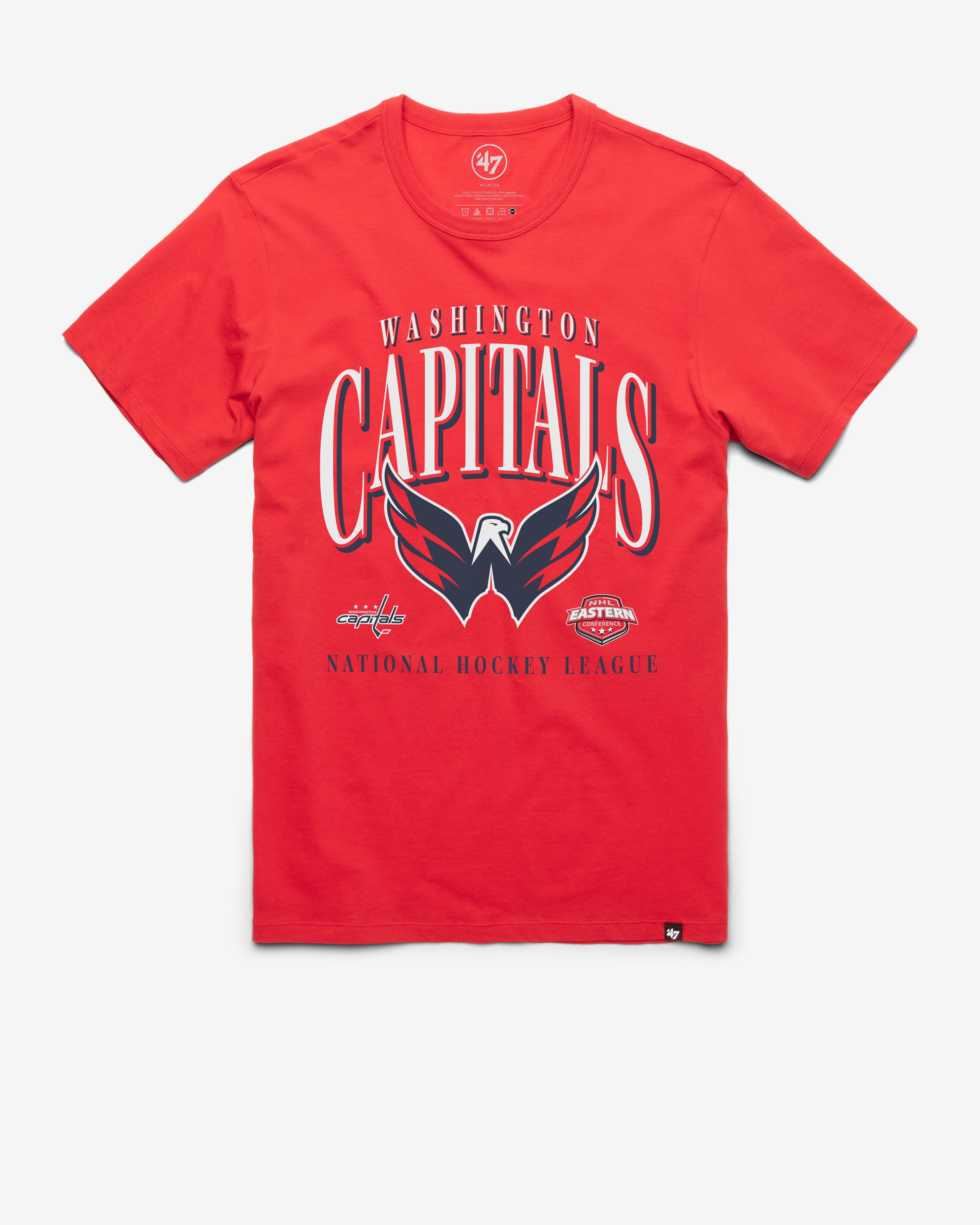 WASHINGTON CAPITALS CREASE '47 FRANKLIN TEE RACER RED