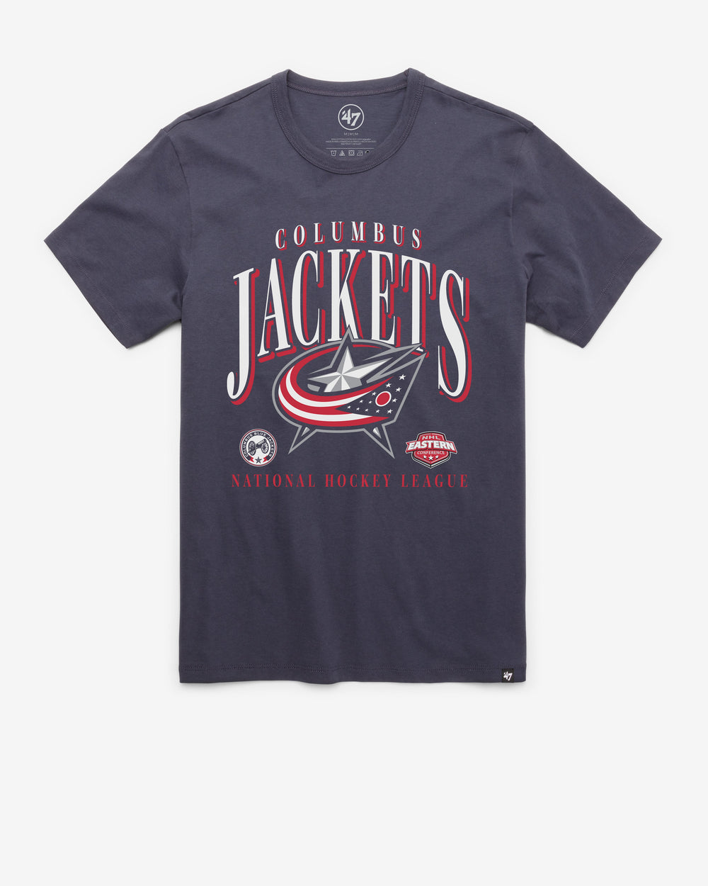 COLUMBUS BLUE JACKETS CREASE '47 FRANKLIN TEE ATLAS BLUE