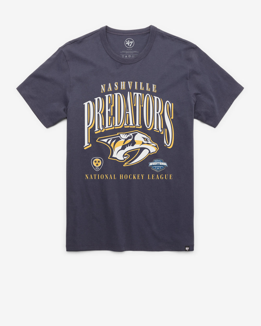 NASHVILLE PREDATORS CREASE '47 FRANKLIN TEE ATLAS BLUE