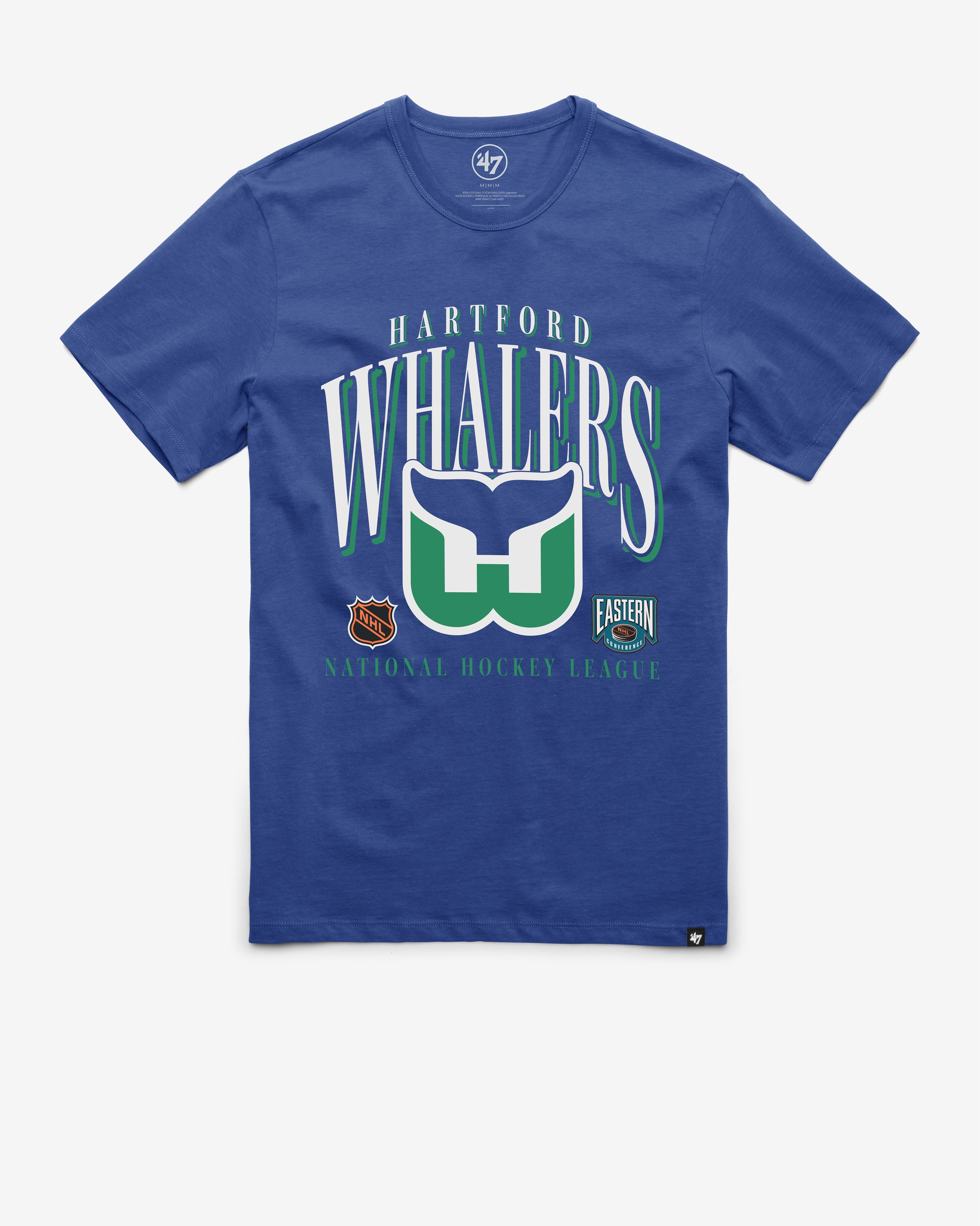HARTFORD WHALERS VINTAGE CREASE '47 FRANKLIN TEE JETTY BLUE