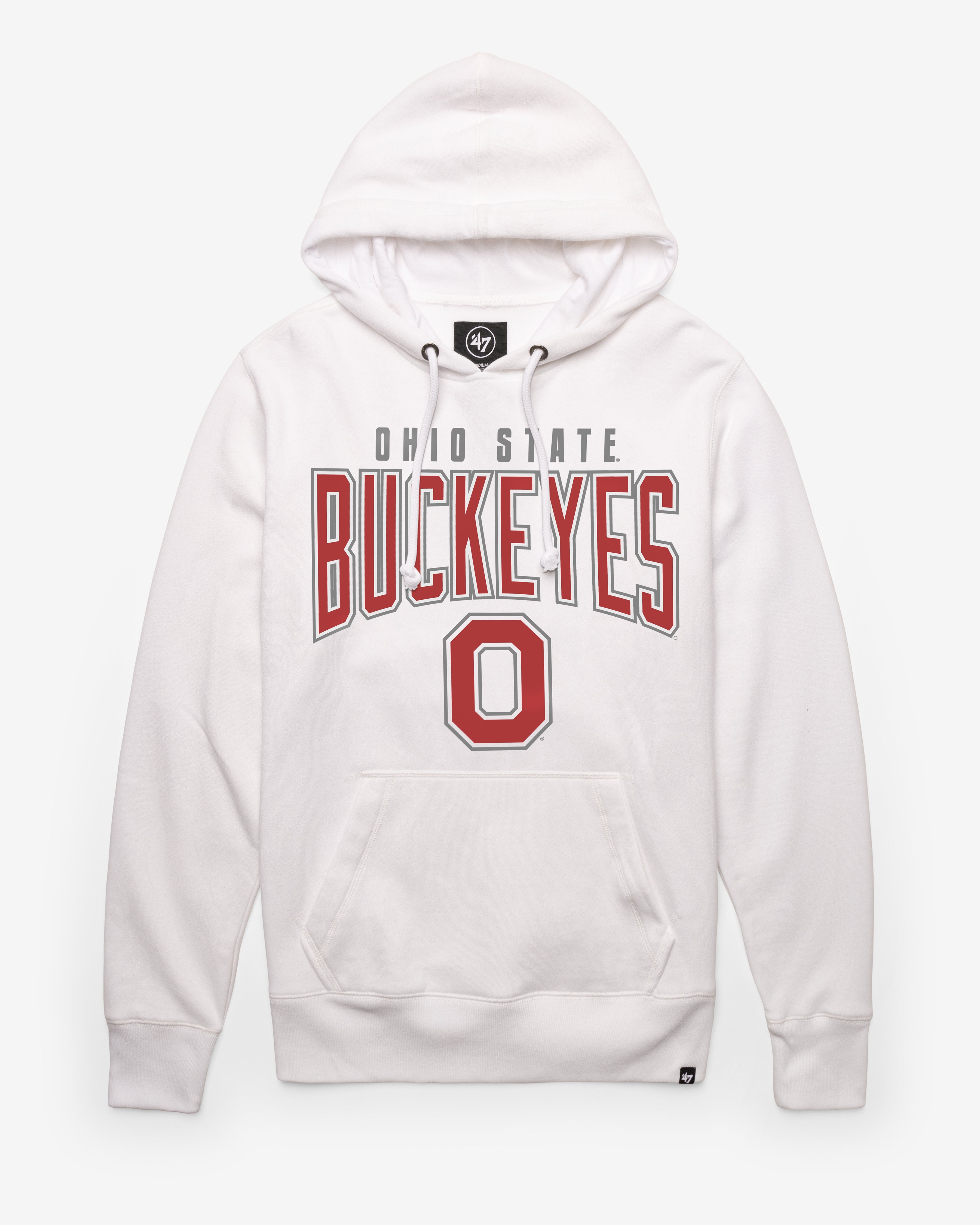 OHIO STATE BUCKEYES TEAM ELEMENTS ARCH '47 HEADLINE HOOD WHITE WASH