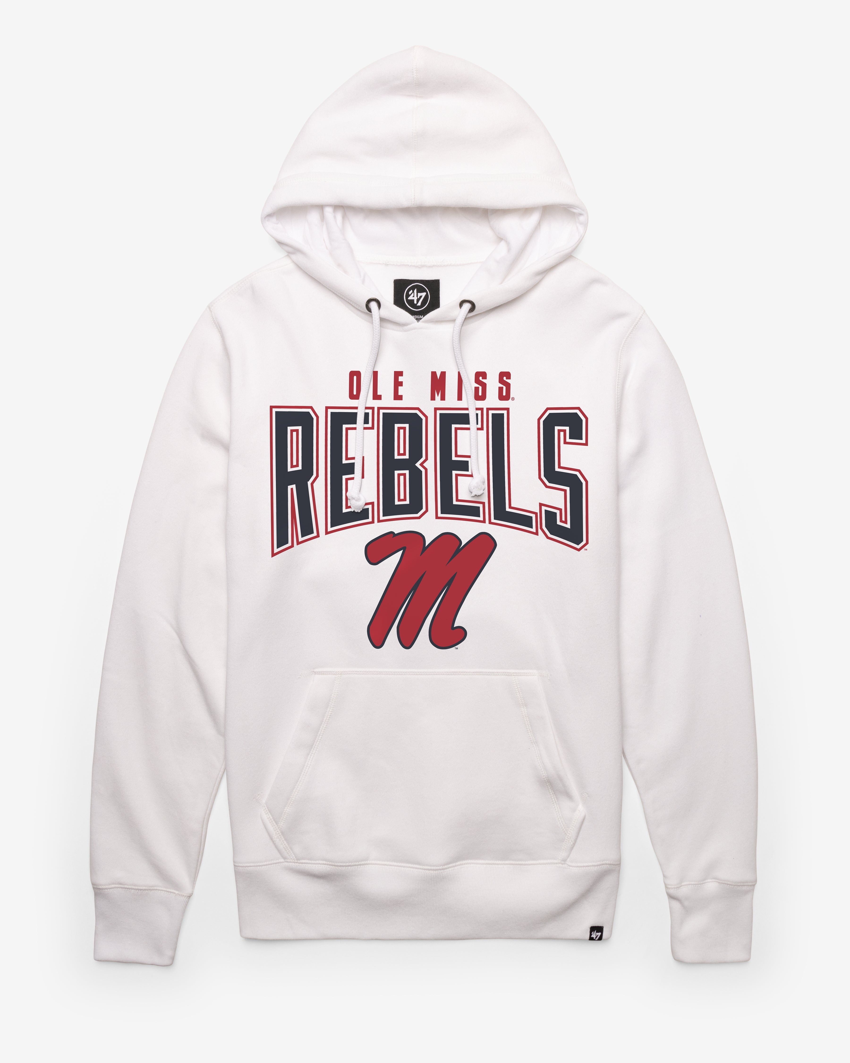 MISSISSIPPI REBELS TEAM ELEMENTS ARCH '47 HEADLINE HOOD WHITE WASH