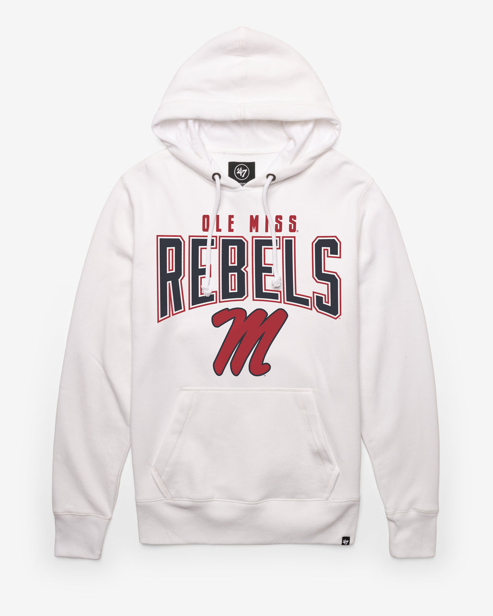MISSISSIPPI REBELS TEAM ELEMENTS ARCH '47 HEADLINE HOOD WHITE WASH