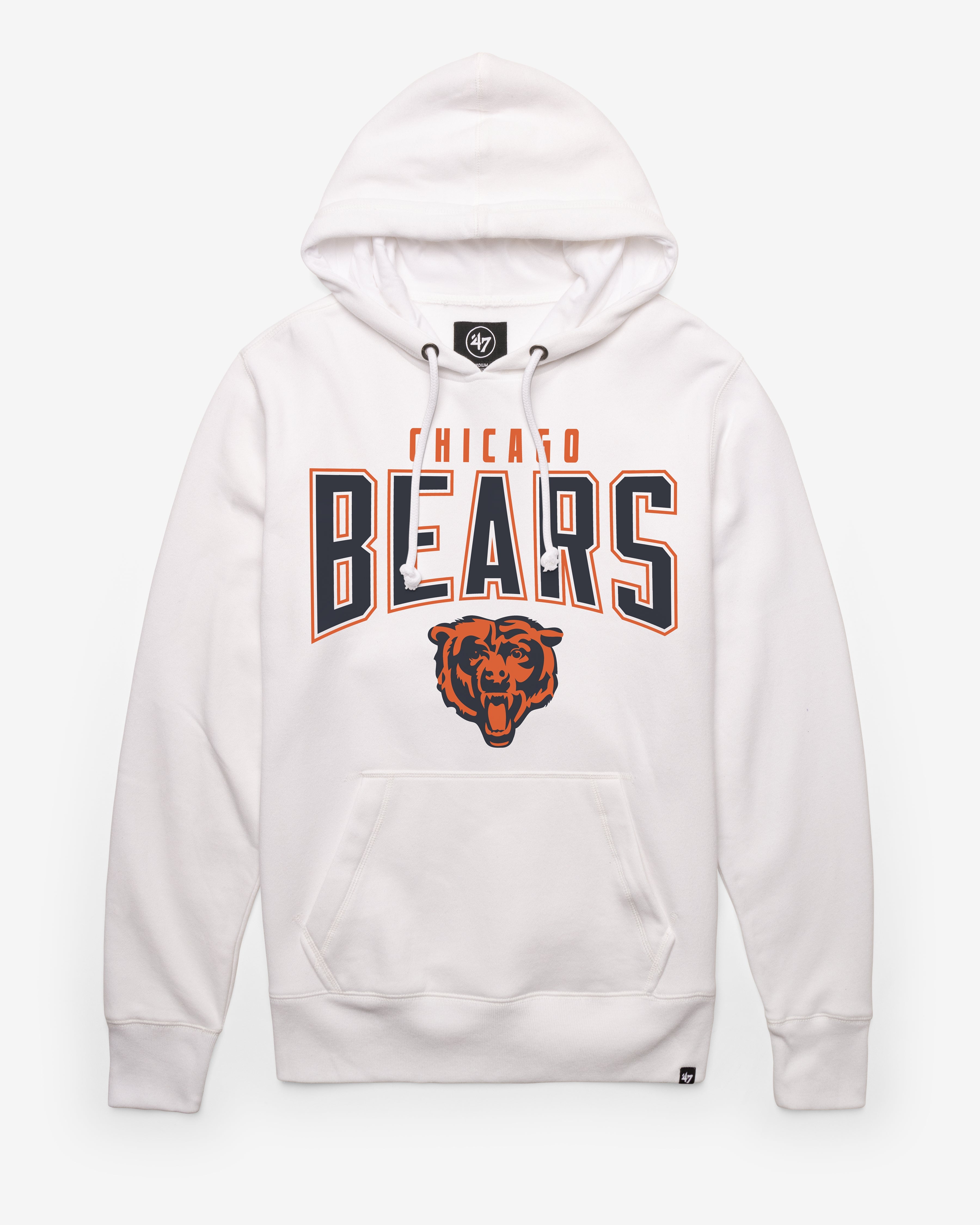 CHICAGO BEARS TEAM ELEMENTS ARCH '47 HEADLINE HOOD WHITE WASH