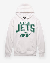 NEW YORK JETS TEAM ELEMENTS ARCH '47 HEADLINE HOOD WHITE WASH