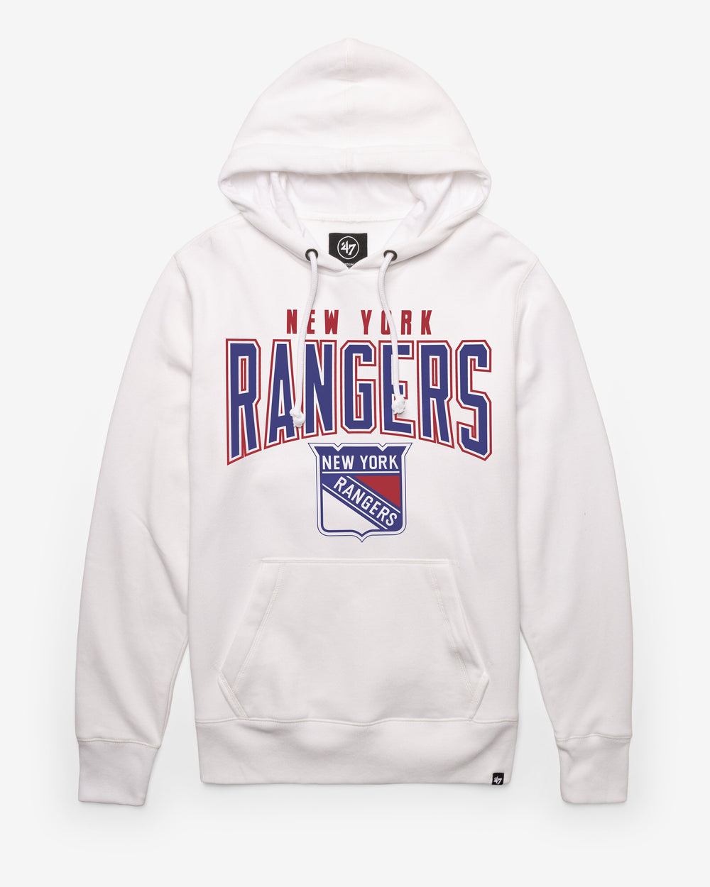 NEW YORK RANGERS TEAM ELEMENTS ARCH '47 HEADLINE HOOD WHITE WASH