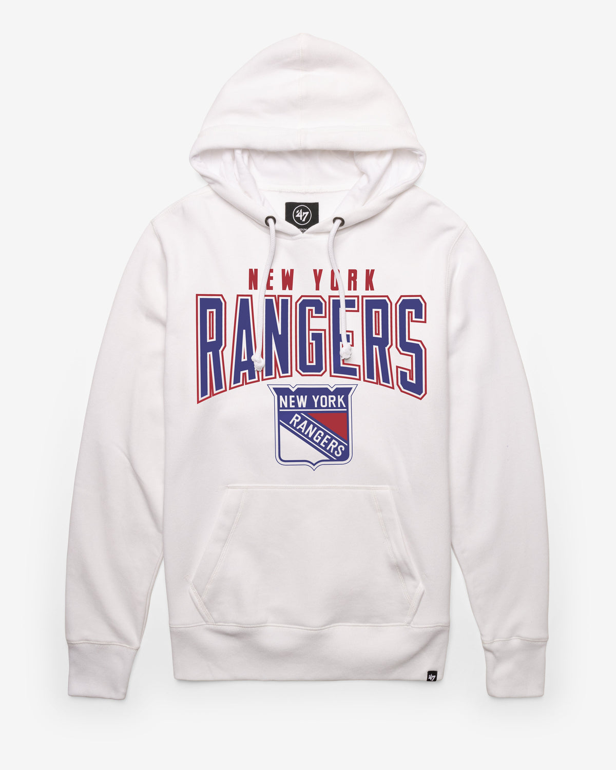 NEW YORK RANGERS TEAM ELEMENTS ARCH '47 HEADLINE HOOD WHITE WASH