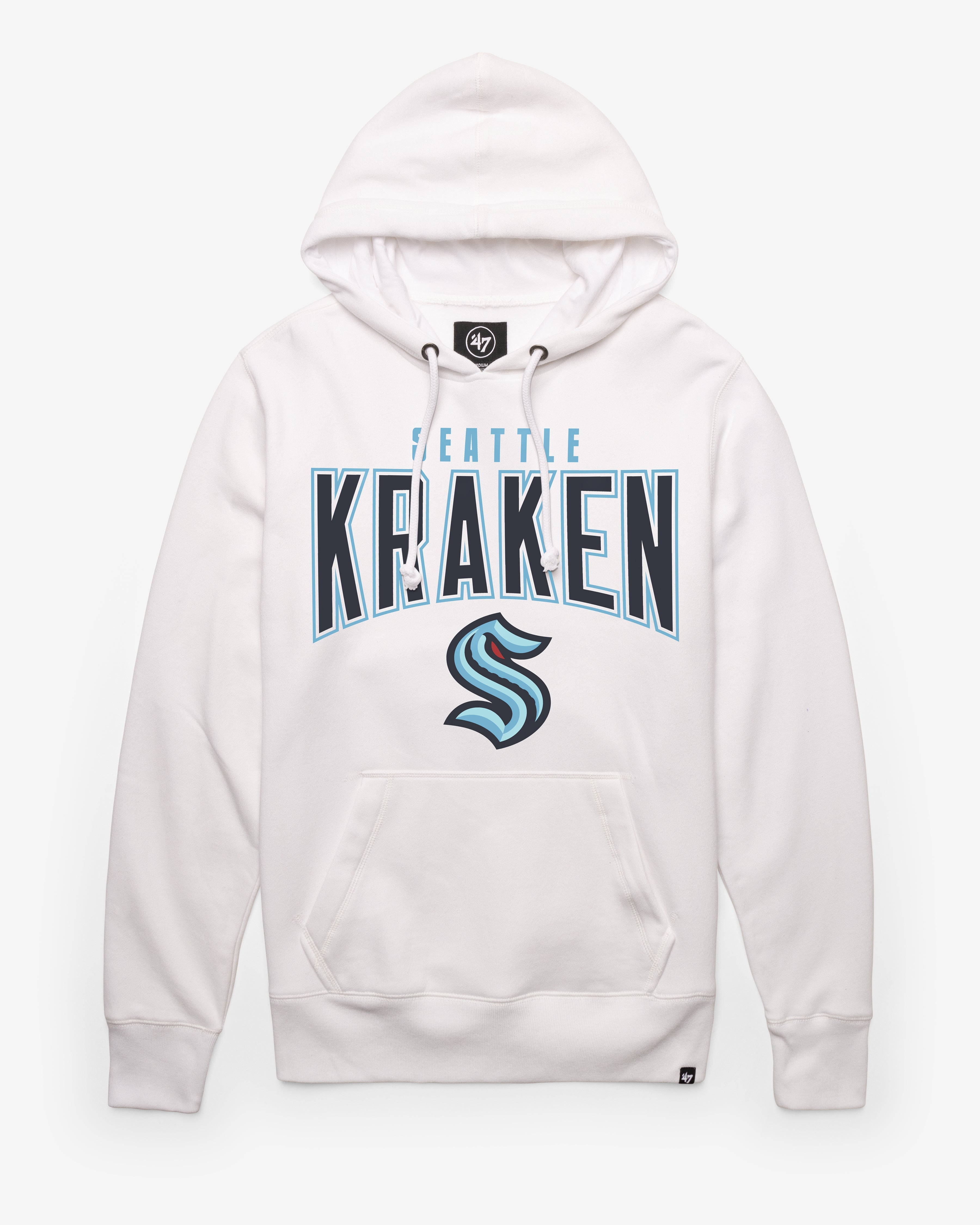 SEATTLE KRAKEN TEAM ELEMENTS ARCH '47 HEADLINE HOOD WHITE WASH