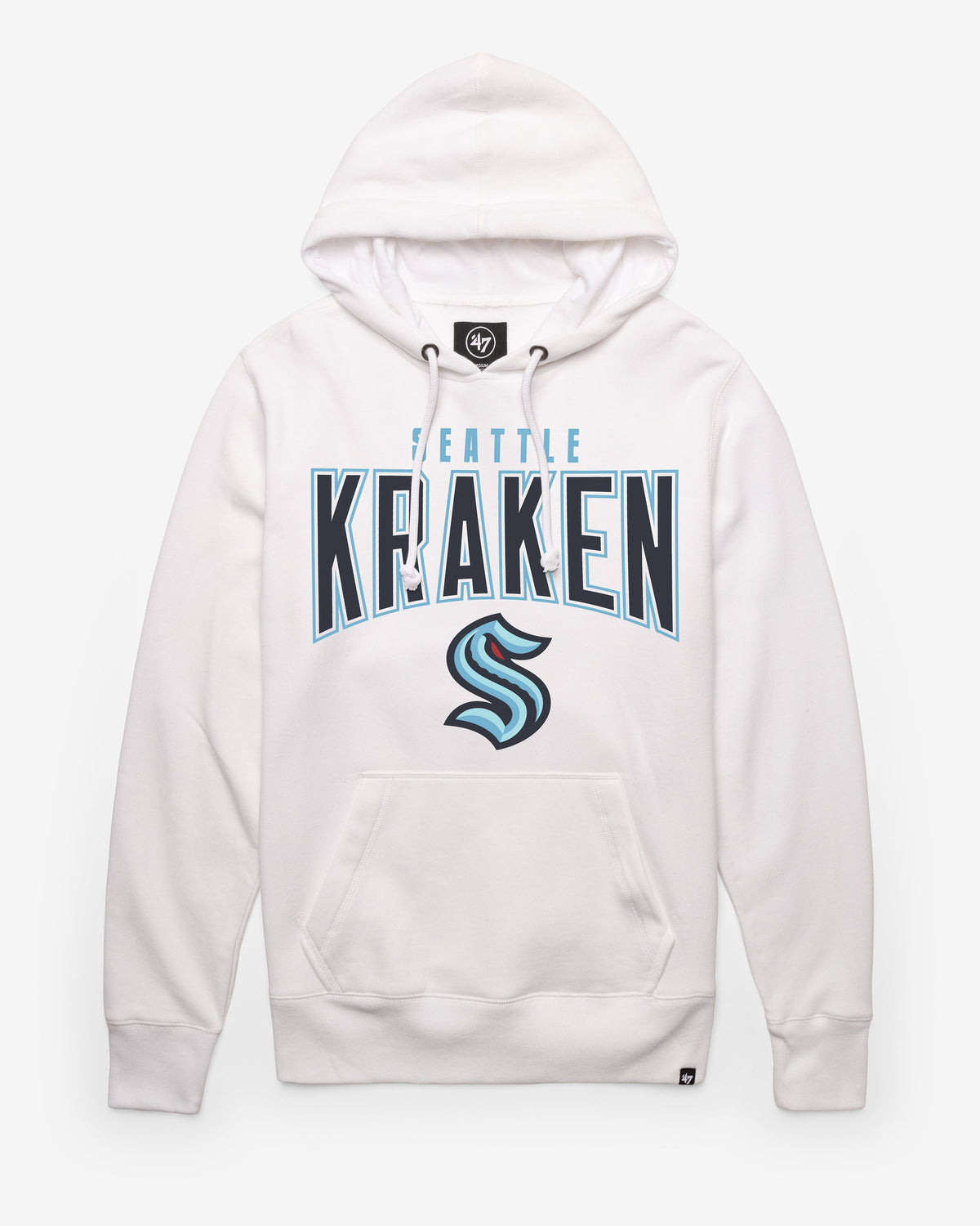 SEATTLE KRAKEN TEAM ELEMENTS ARCH '47 HEADLINE HOOD WHITE WASH