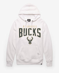 MILWAUKEE BUCKS TEAM ELEMENTS ARCH '47 HEADLINE HOOD WHITE WASH