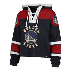GOLDEN STATE WARRIORS CITY EDITION CROPPED SUPERIOR '47 LACER HOOD WOMENS FALL NAVY