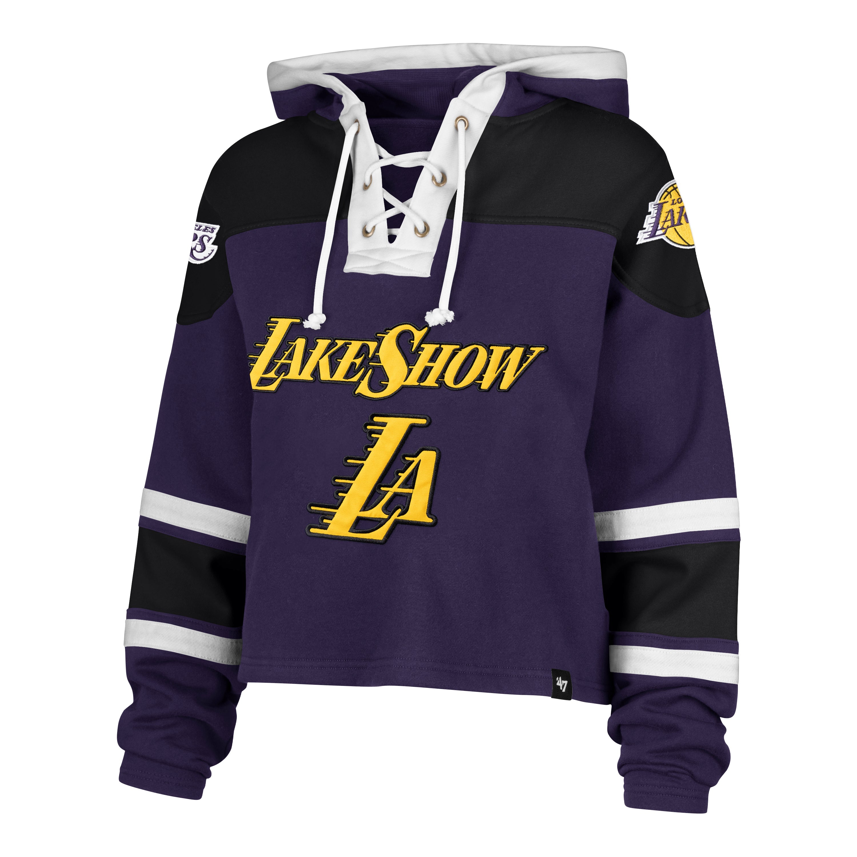 LOS ANGELES LAKERS CITY EDITION CROPPED SUPERIOR '47 LACER HOOD WOMENS PURPLE