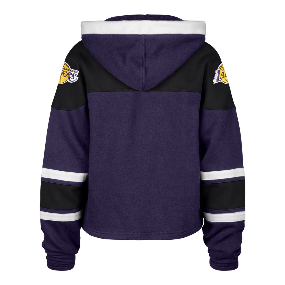 LOS ANGELES LAKERS CITY EDITION CROPPED SUPERIOR '47 LACER HOOD WOMENS PURPLE