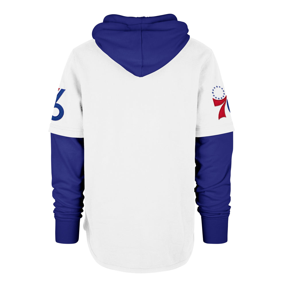 PHILADELPHIA 76ERS CITY EDITION TRIFECTA '47 SHORTSTOP HOOD WHITE WASH