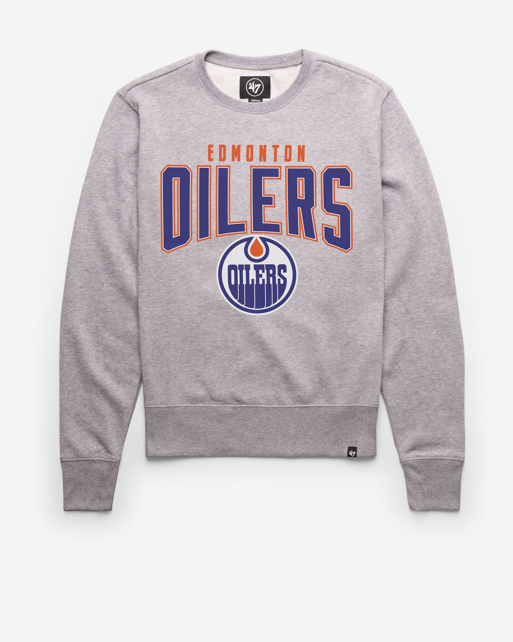EDMONTON OILERS TEAM ELEMENTS ARCH '47 HEADLINE CREW SLATE GREY