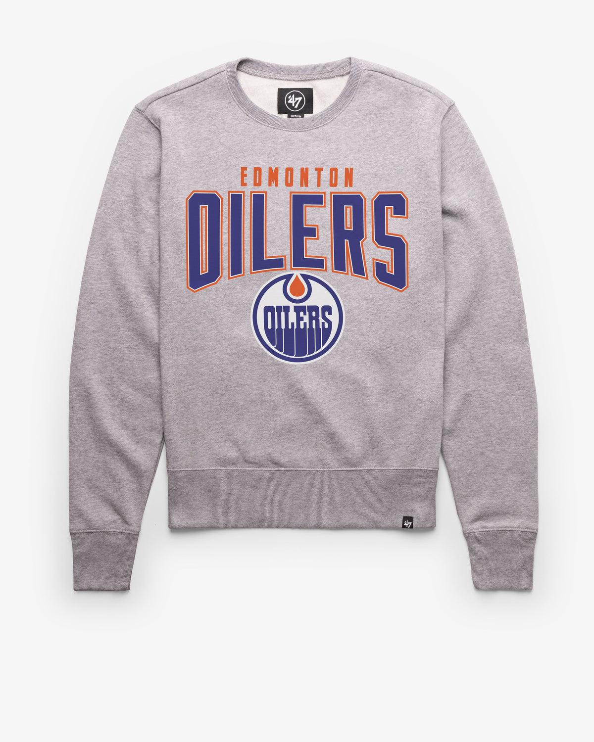EDMONTON OILERS TEAM ELEMENTS ARCH '47 HEADLINE CREW SLATE GREY