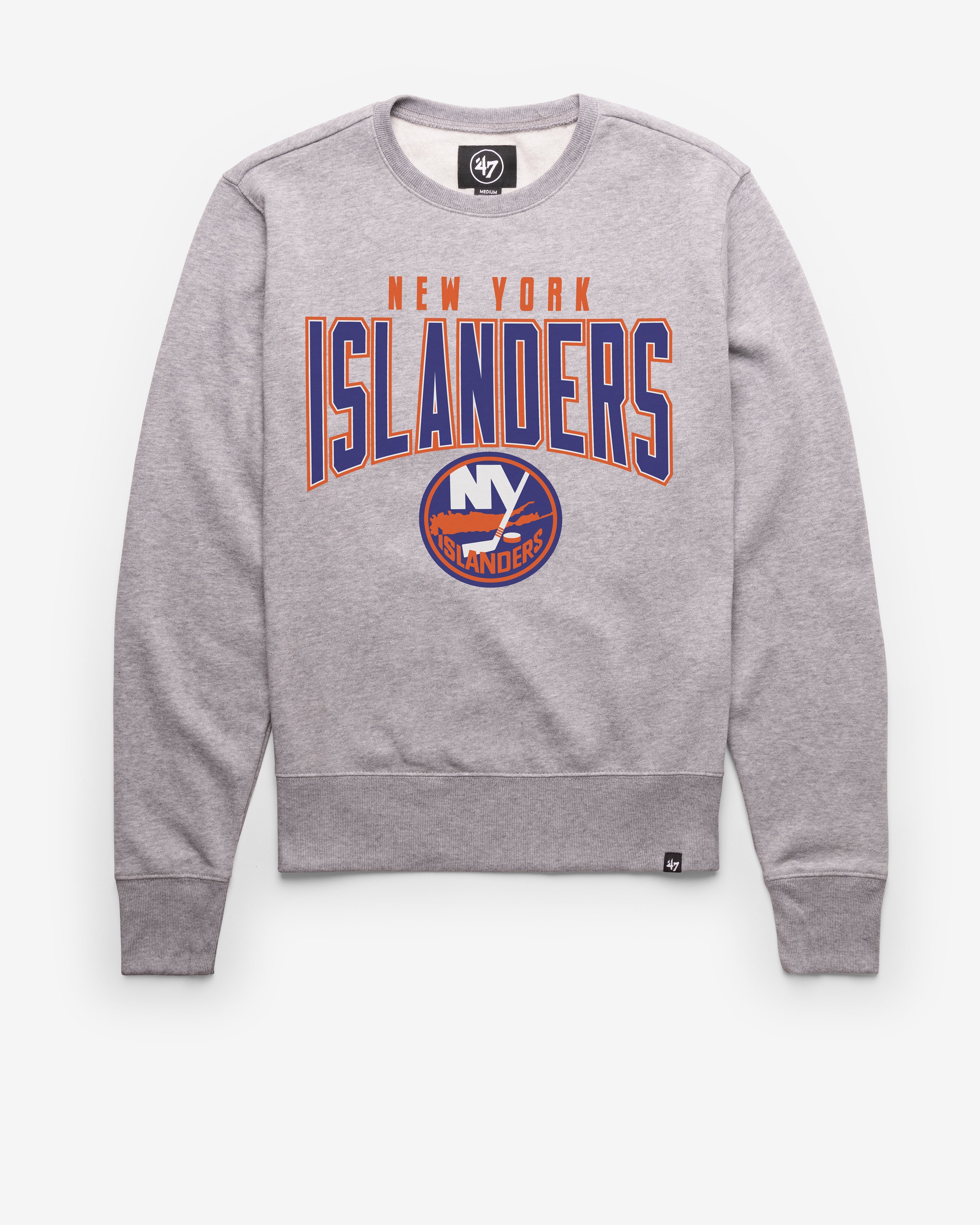 NEW YORK ISLANDERS TEAM ELEMENTS ARCH '47 HEADLINE CREW SLATE GREY