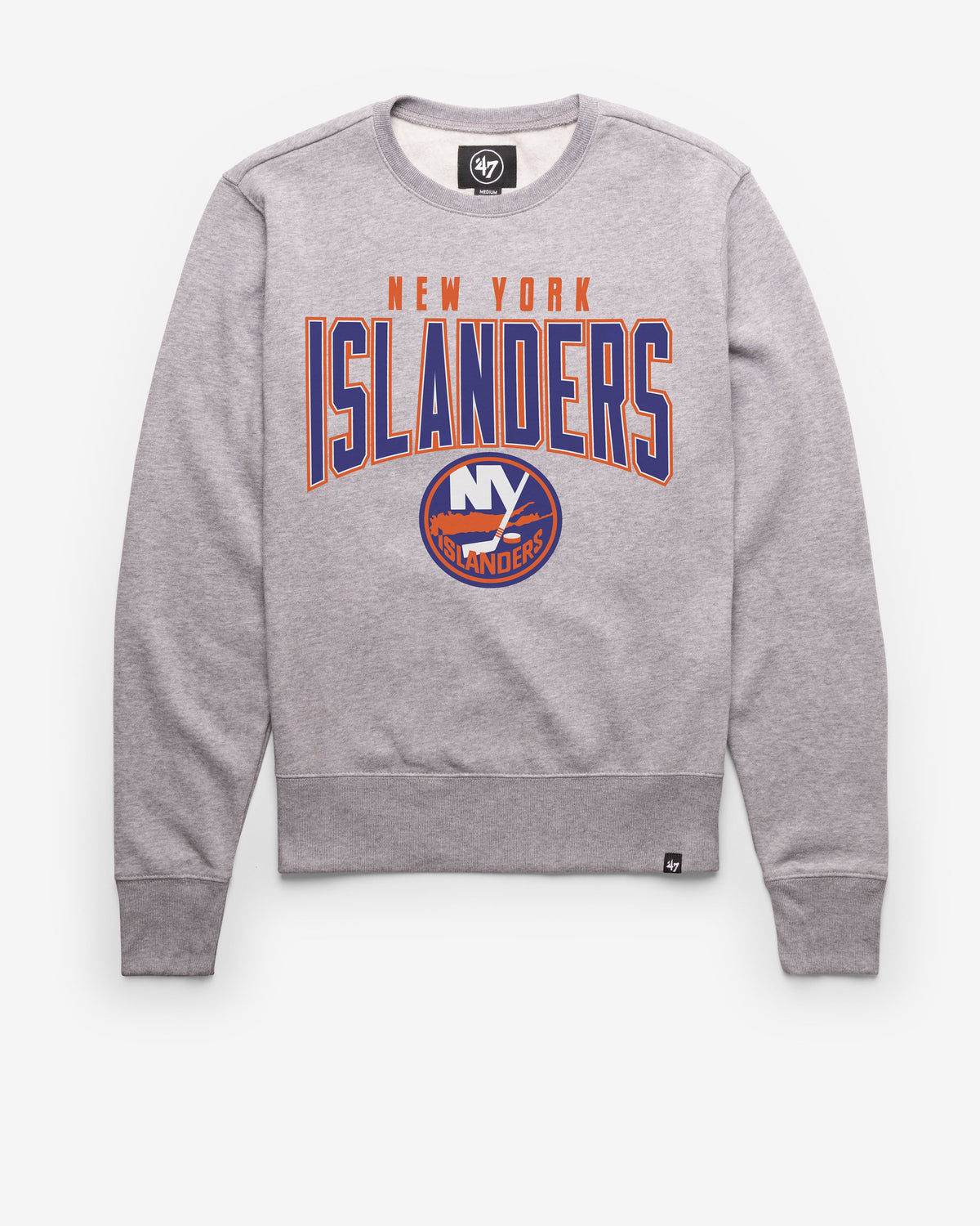 NEW YORK ISLANDERS TEAM ELEMENTS ARCH '47 HEADLINE CREW SLATE GREY