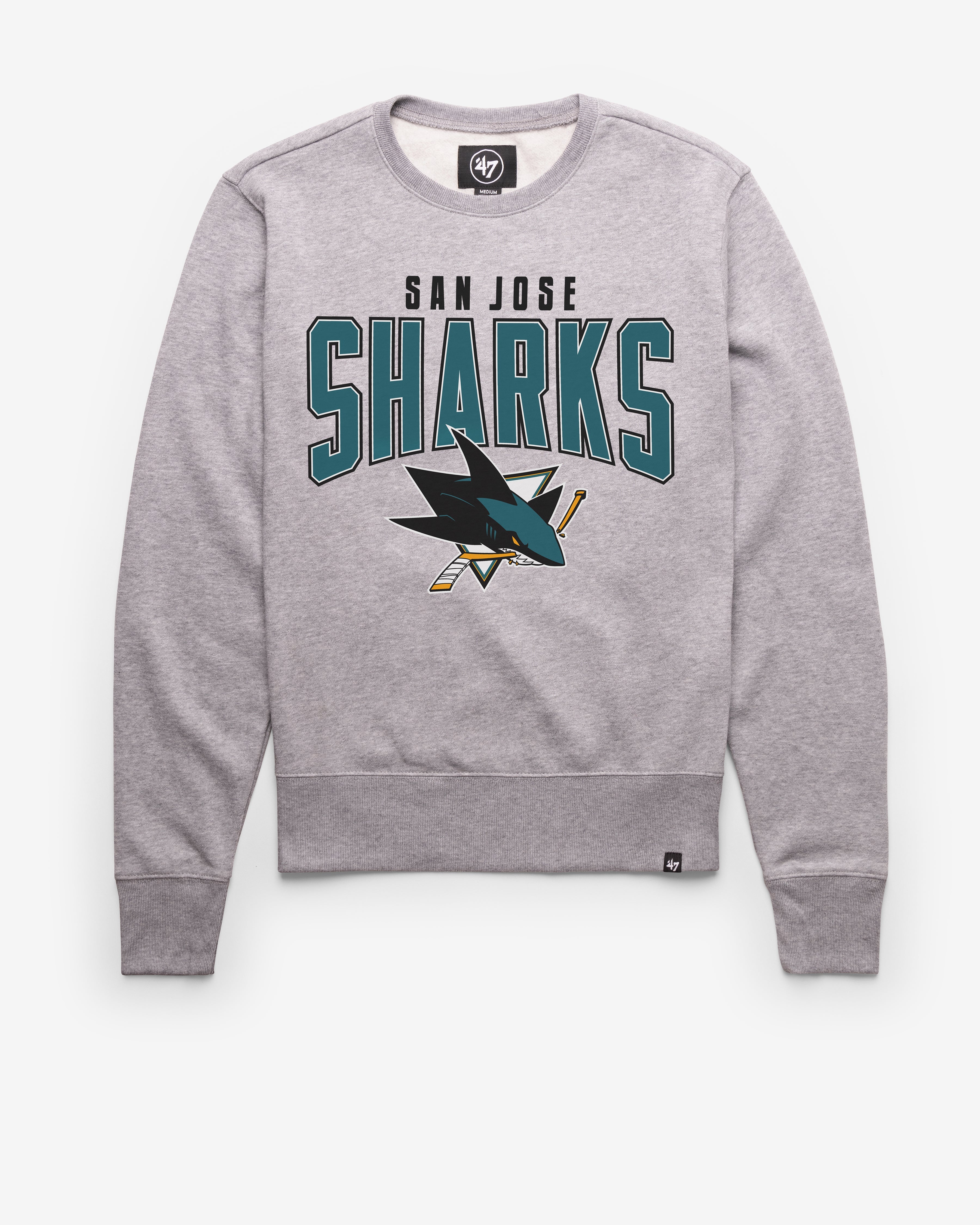 SAN JOSE SHARKS TEAM ELEMENTS ARCH '47 HEADLINE CREW SLATE GREY