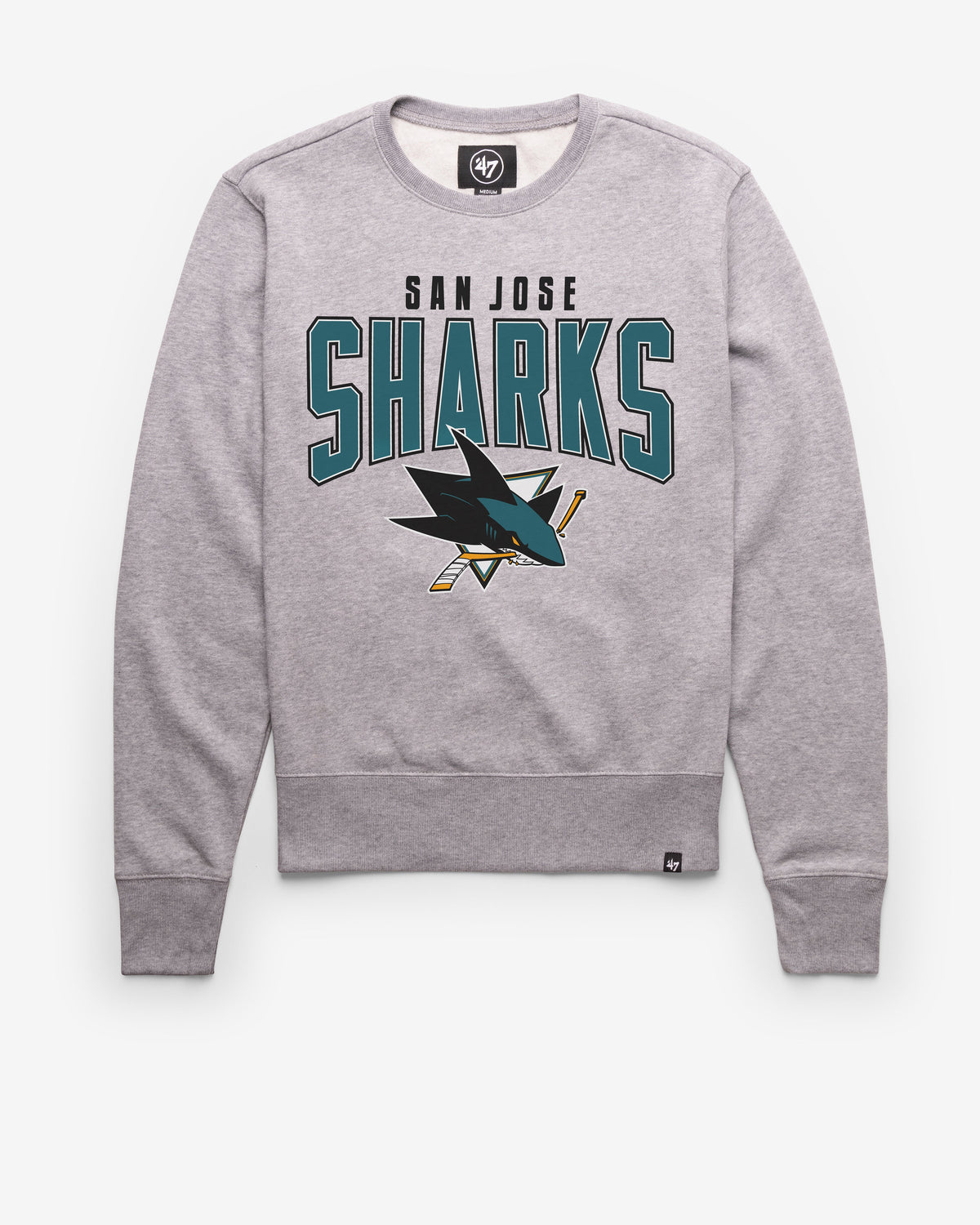 SAN JOSE SHARKS TEAM ELEMENTS ARCH '47 HEADLINE CREW SLATE GREY