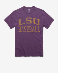 LOUISIANA STATE TIGERS LSU CLASSIC BLOCK '47 SCRUM TEE GRAPE
