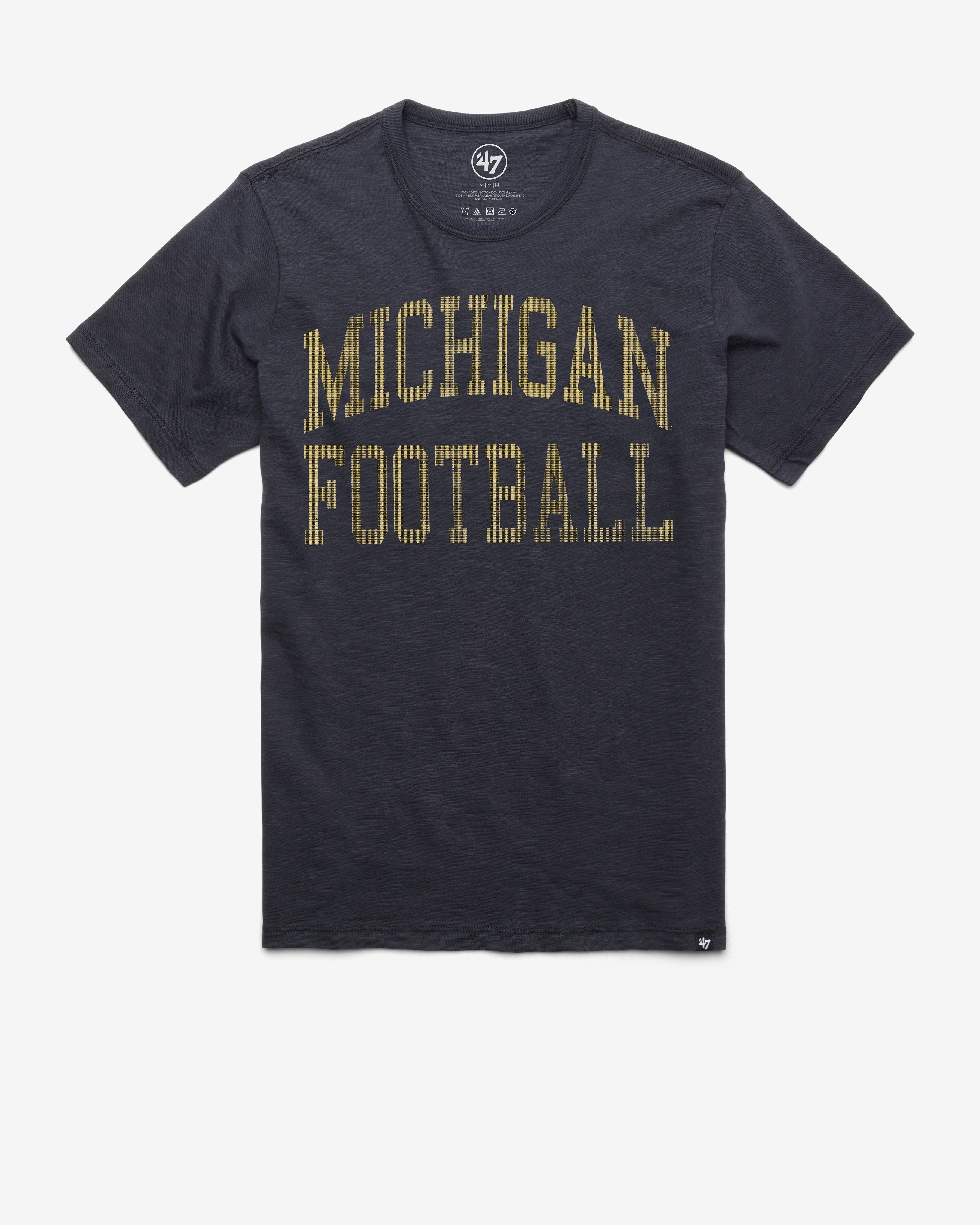 MICHIGAN WOLVERINES CLASSIC BLOCK '47 SCRUM TEE FALL NAVY