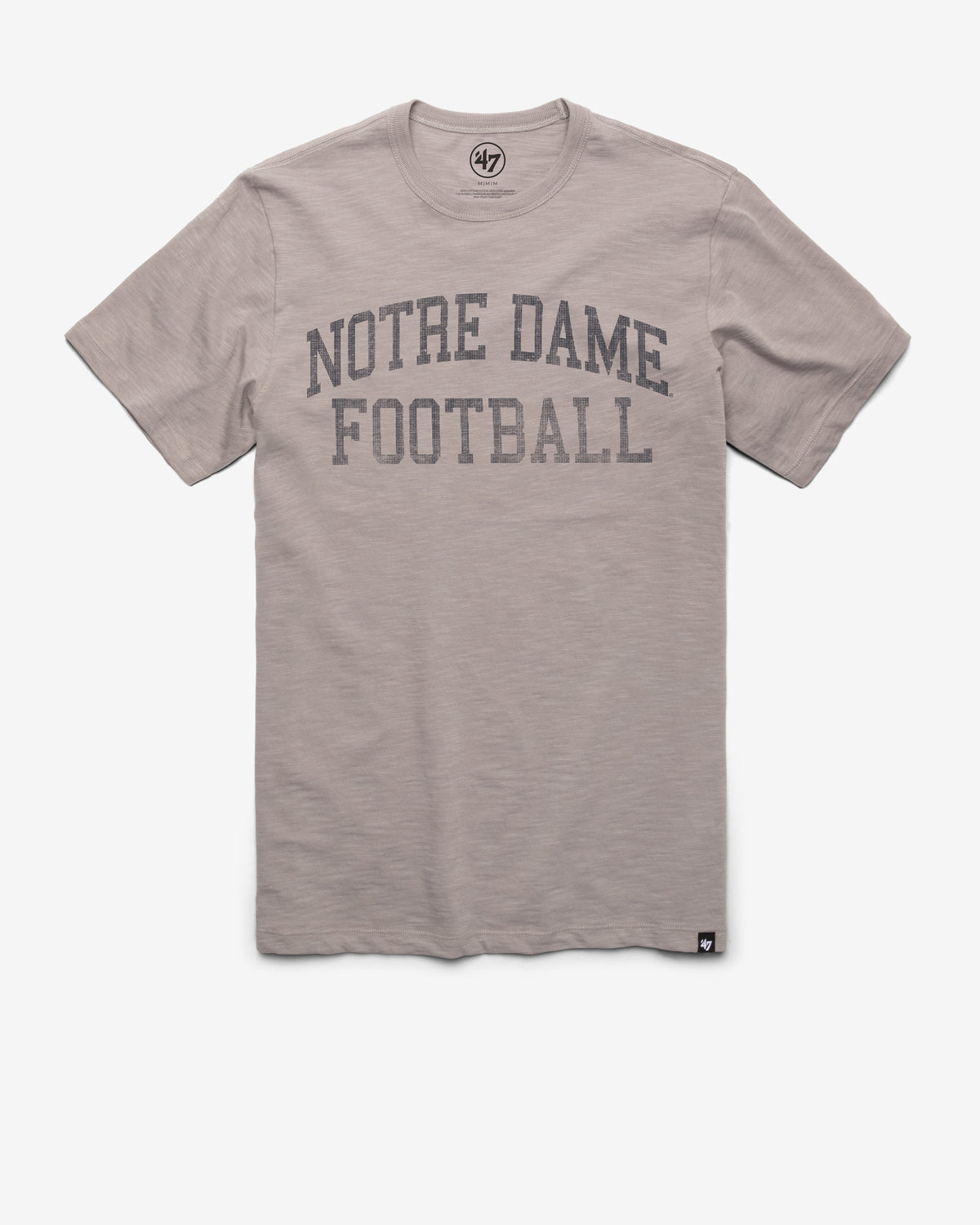 NOTRE DAME FIGHTING IRISH CLASSIC BLOCK '47 SCRUM TEE WOLF GREY