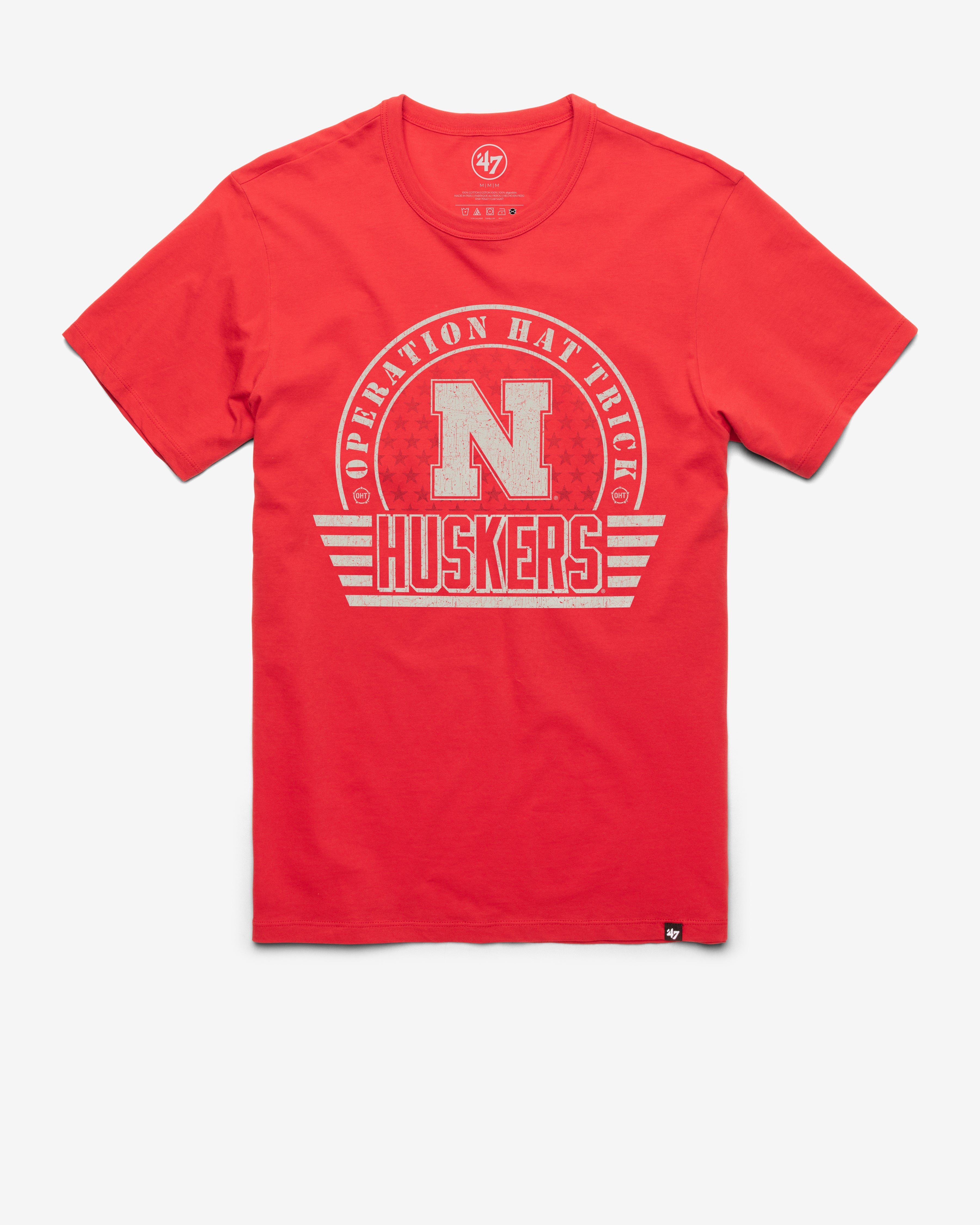 NEBRASKA CORNHUSKERS OHT CONVOY '47 FRANKLIN TEE RACER RED