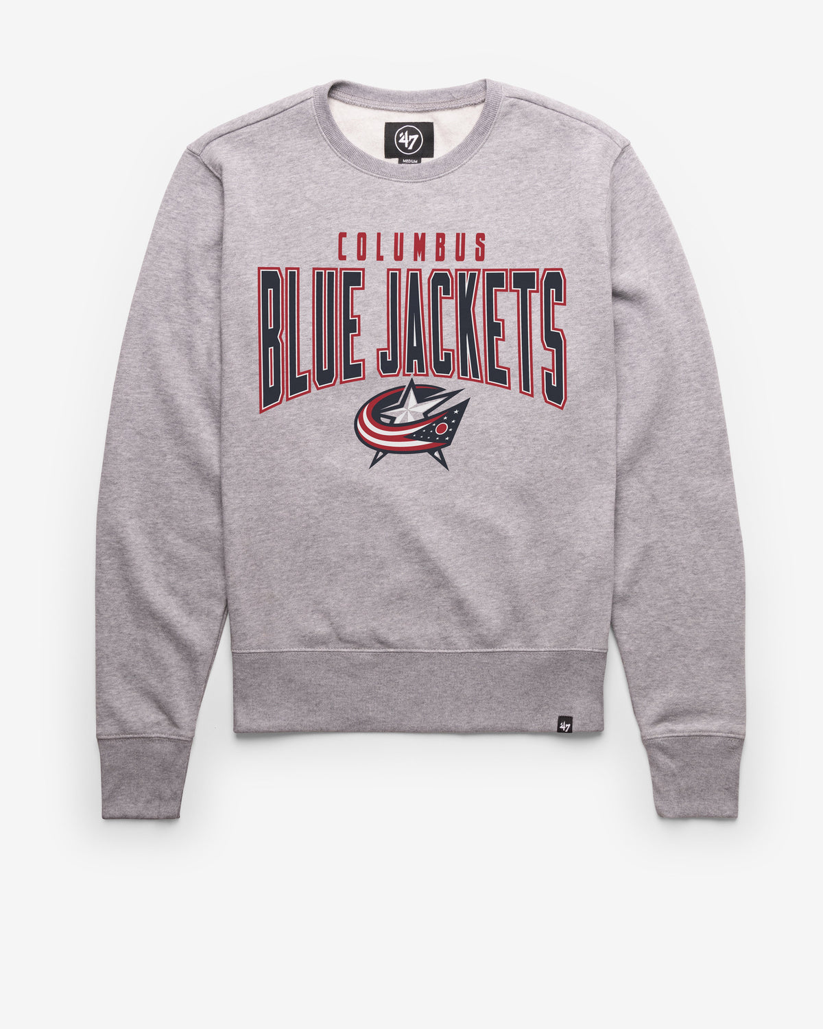 COLUMBUS BLUE JACKETS TEAM ELEMENTS ARCH '47 HEADLINE CREW SLATE GREY