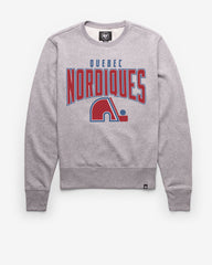 QUEBEC NORDIQUES VINTAGE TEAM ELEMENTS ARCH '47 HEADLINE CREW SLATE GREY