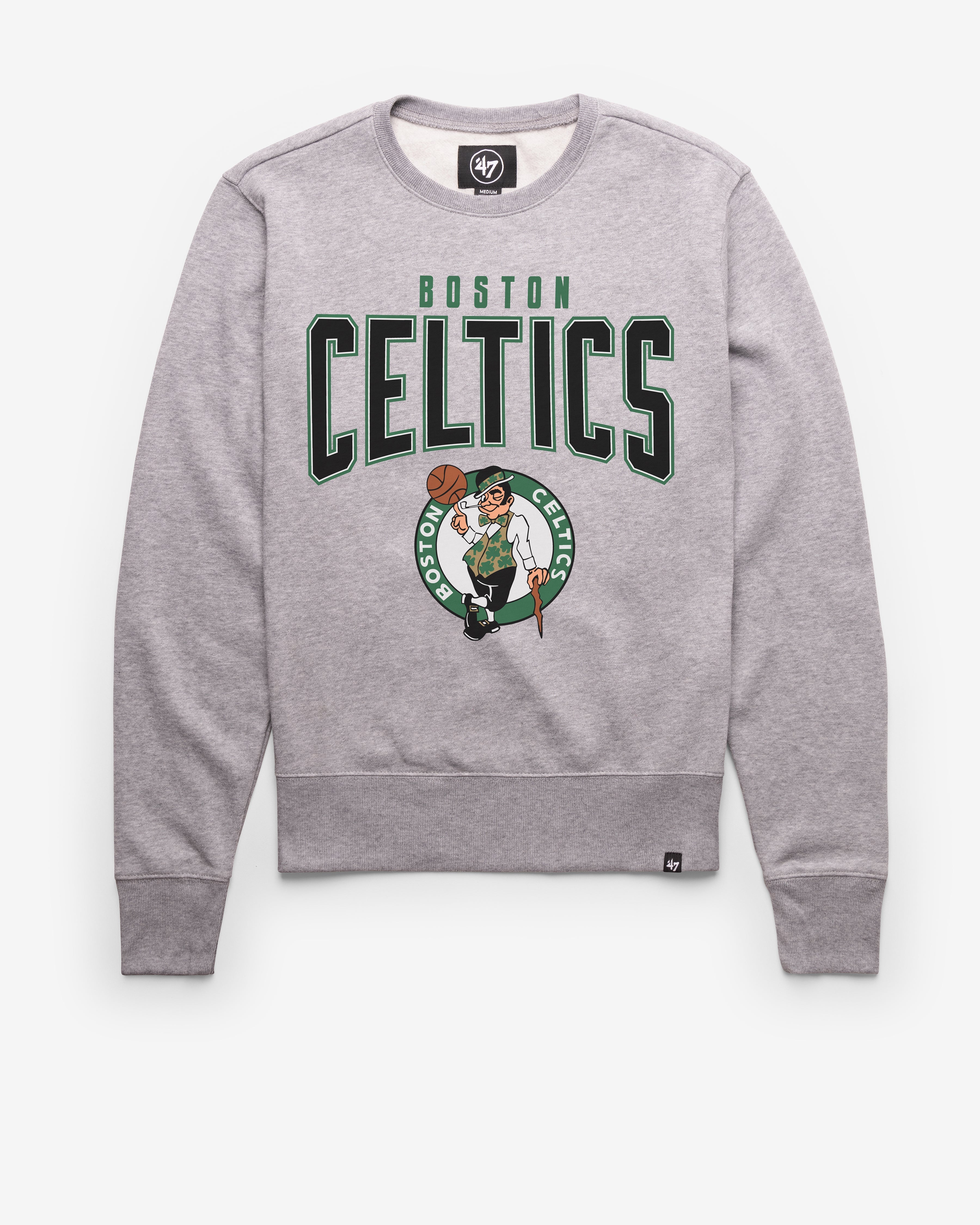 BOSTON CELTICS TEAM ELEMENTS ARCH '47 HEADLINE CREW SLATE GREY