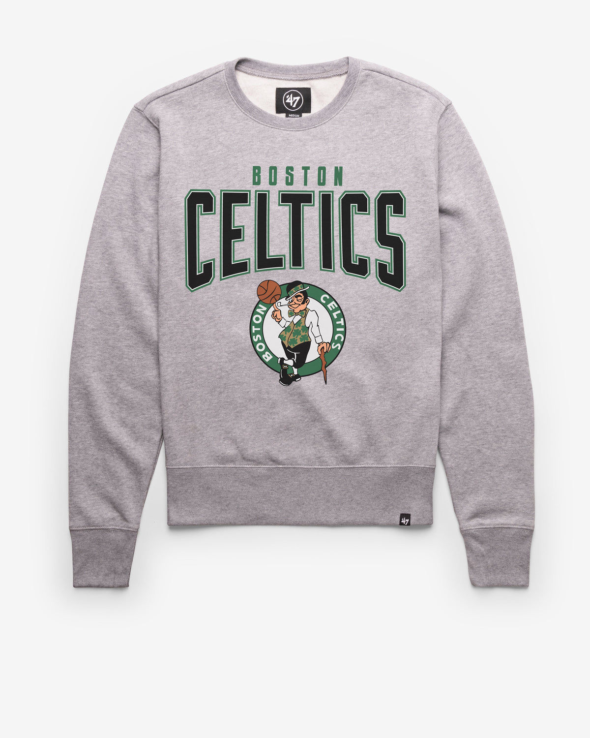 BOSTON CELTICS TEAM ELEMENTS ARCH '47 HEADLINE CREW SLATE GREY