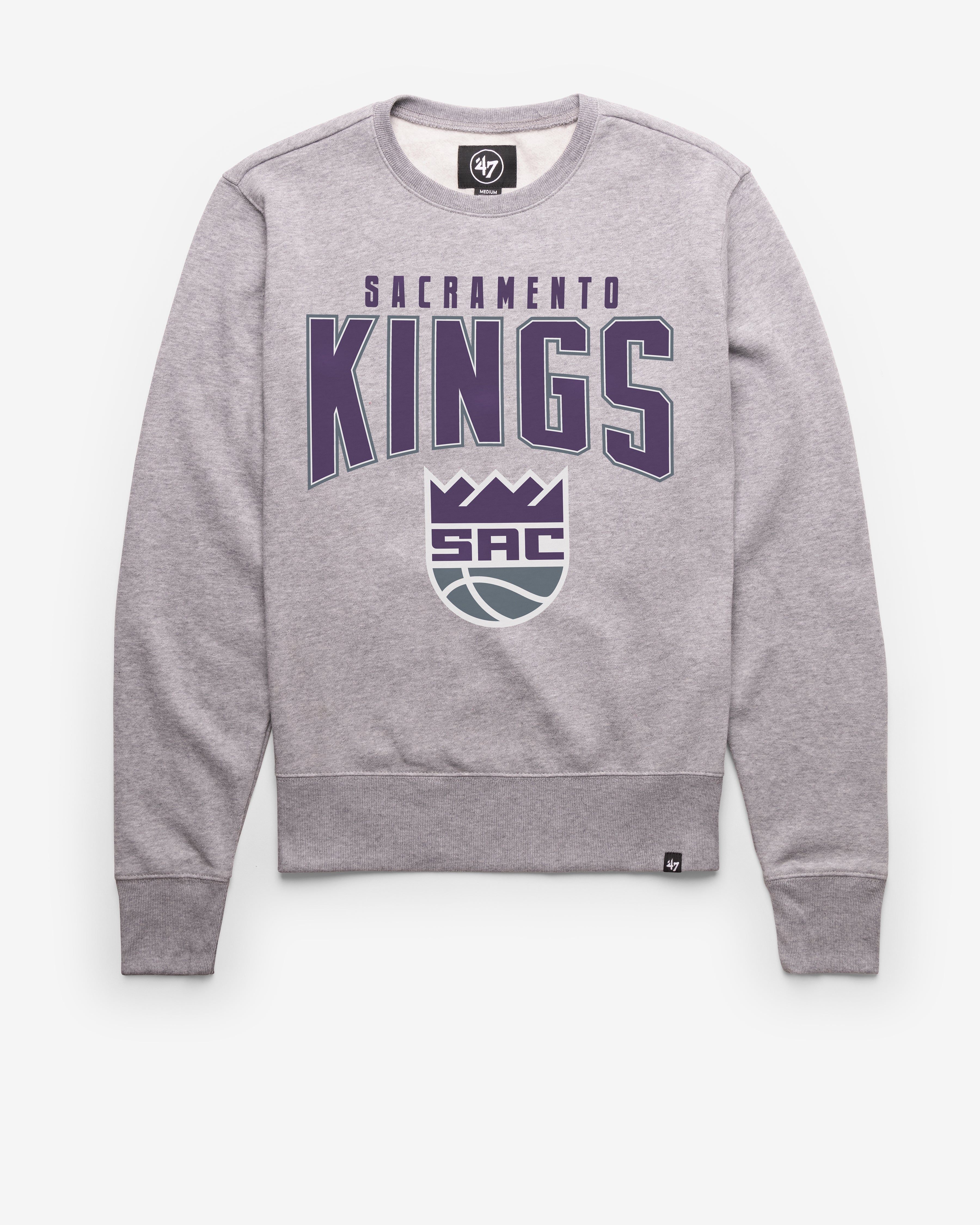 SACRAMENTO KINGS TEAM ELEMENTS ARCH '47 HEADLINE CREW SLATE GREY
