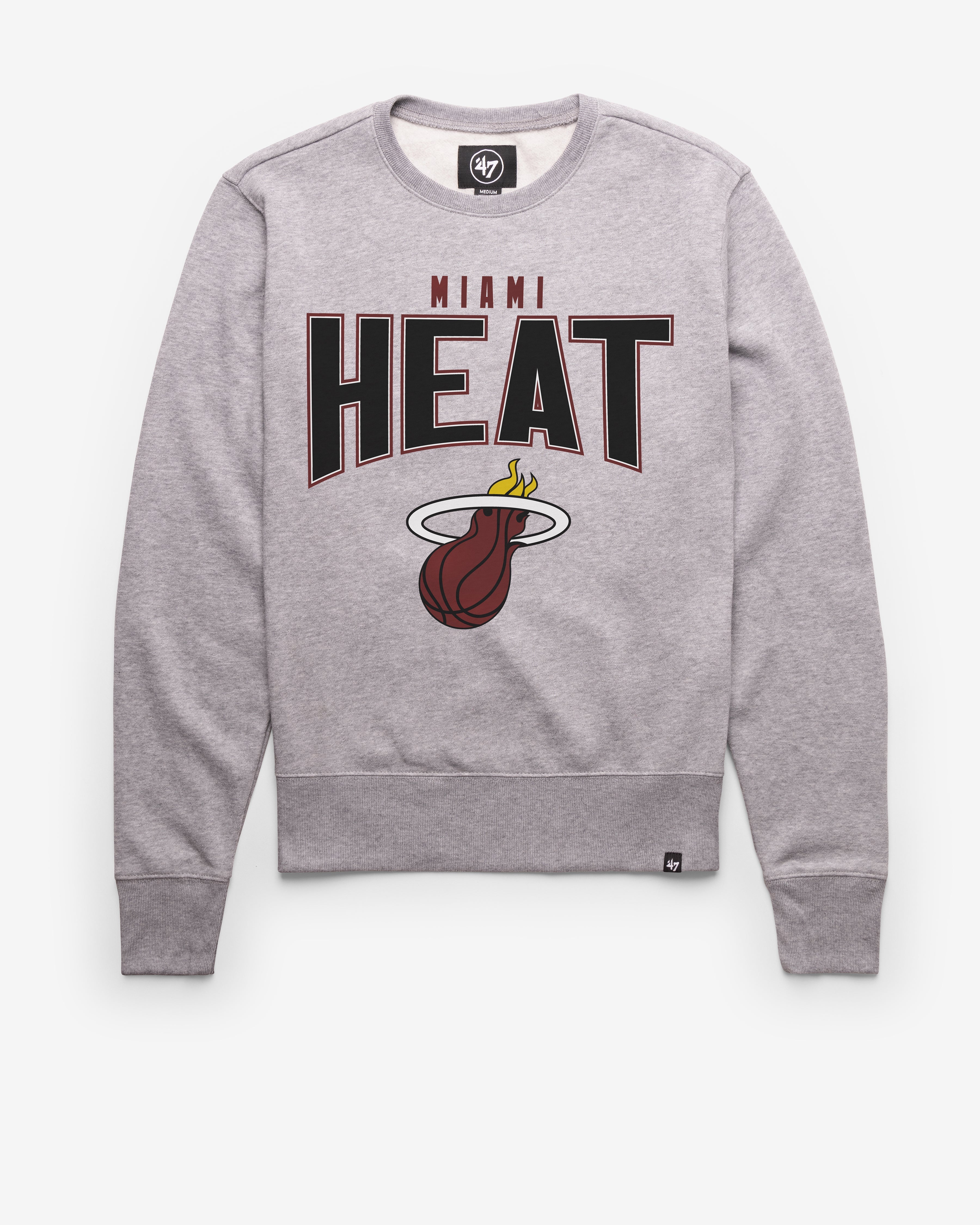 MIAMI HEAT TEAM ELEMENTS ARCH '47 HEADLINE CREW SLATE GREY