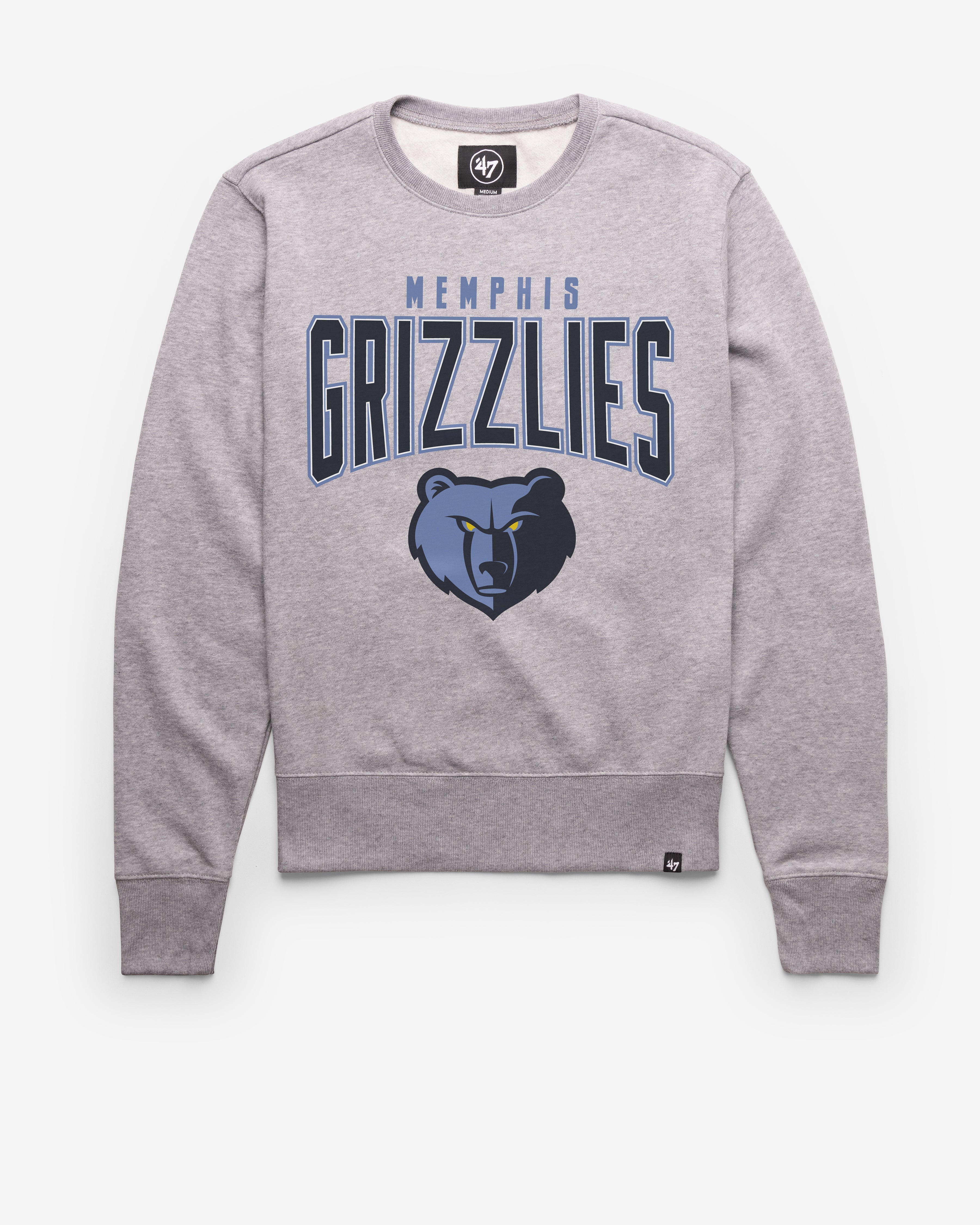 MEMPHIS GRIZZLIES TEAM ELEMENTS ARCH '47 HEADLINE CREW SLATE GREY