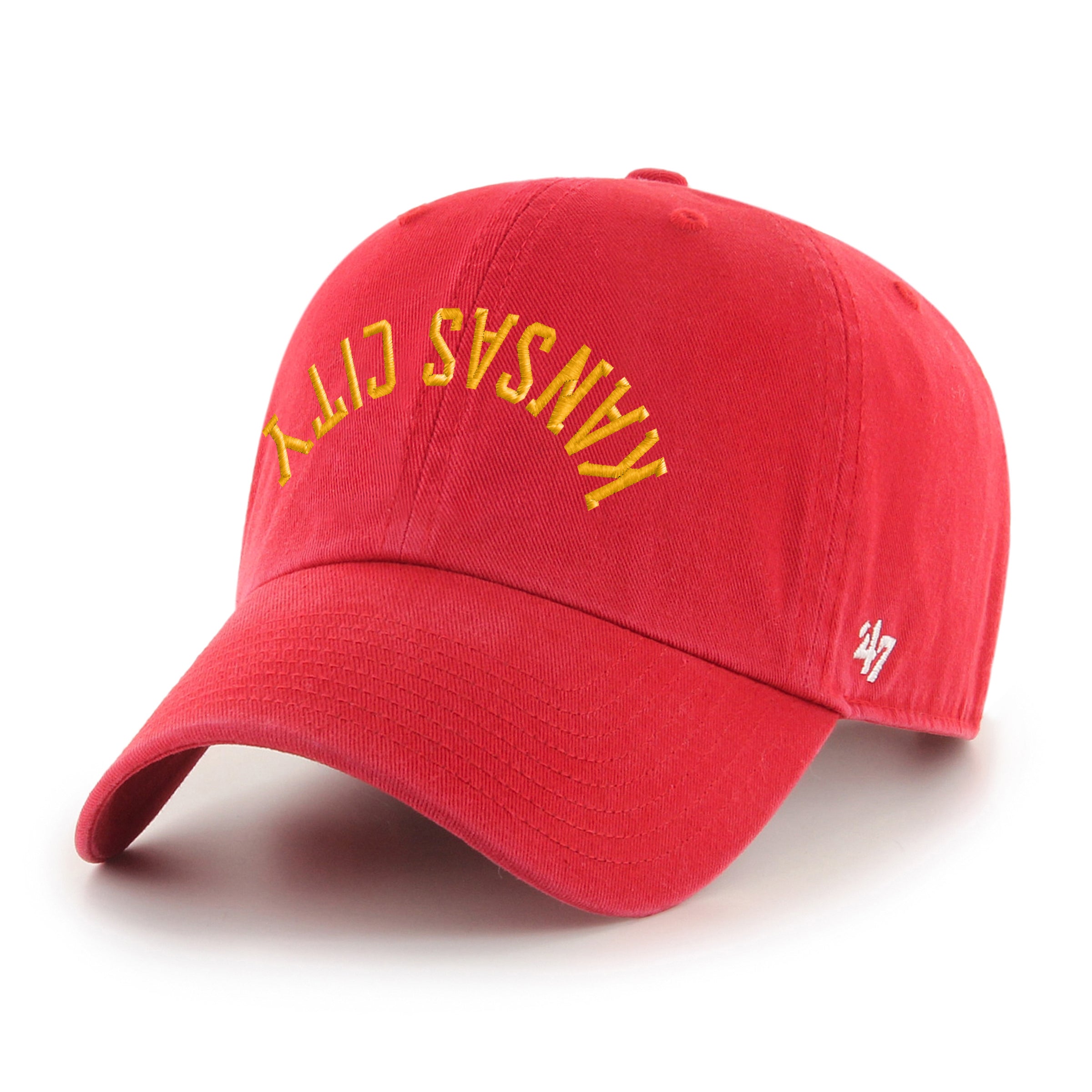 KANSAS CITY CHIEFS UPSIDE DOWN '47 CLEAN UP RED