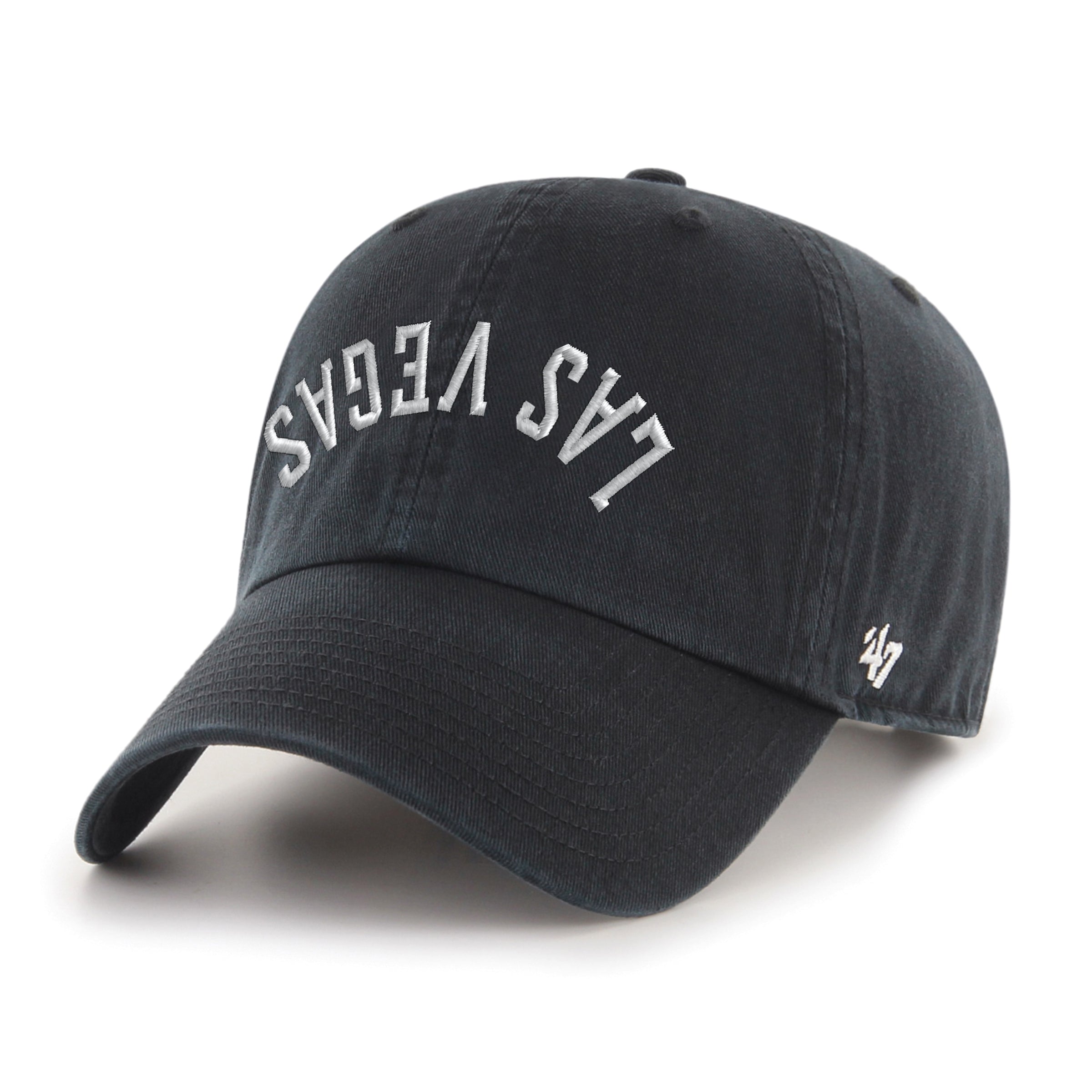 LAS VEGAS RAIDERS UPSIDE DOWN '47 CLEAN UP BLACK