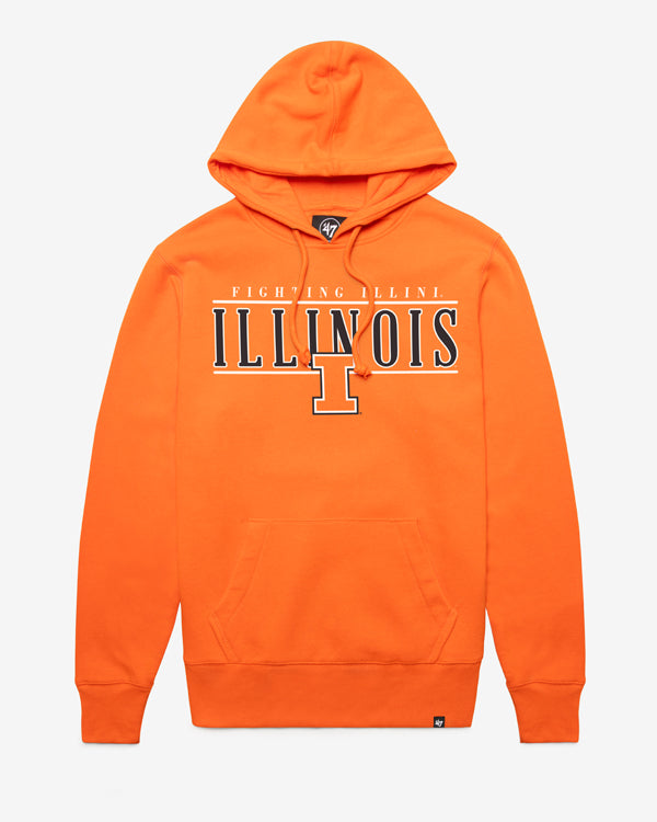 ILLINOIS FIGHTING ILLINI VINTAGE CITY LINE '47 HEADLINE HOOD ORANGE